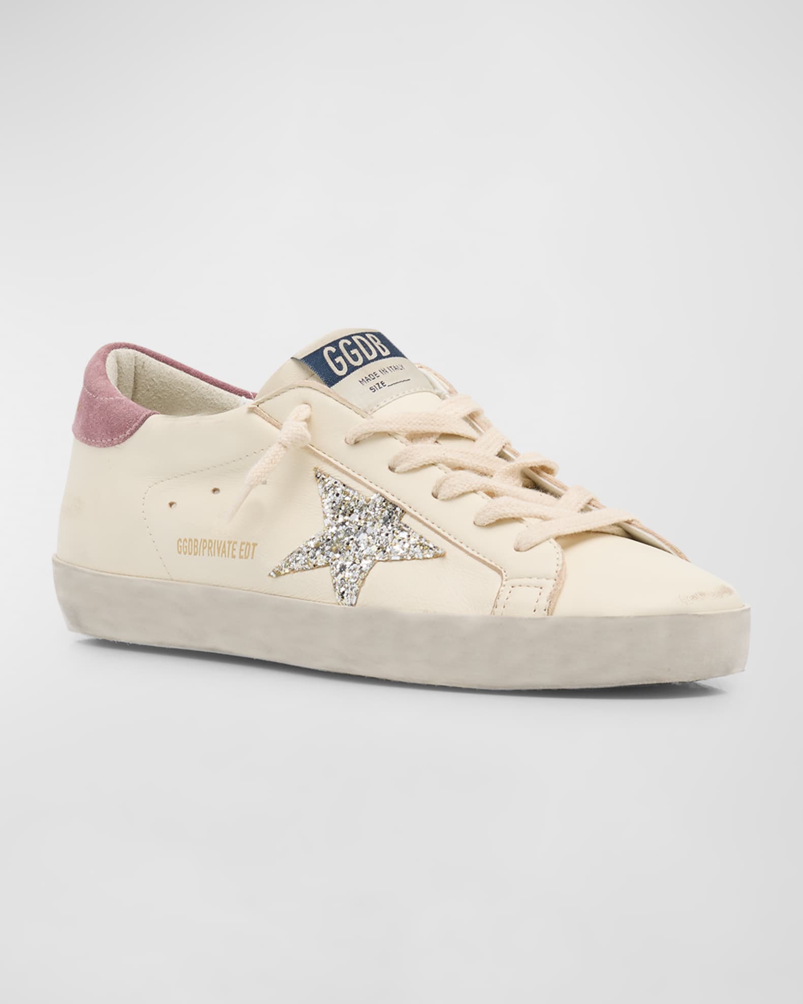Golden Goose Superstar Glitter Leather Low-Top Sneakers