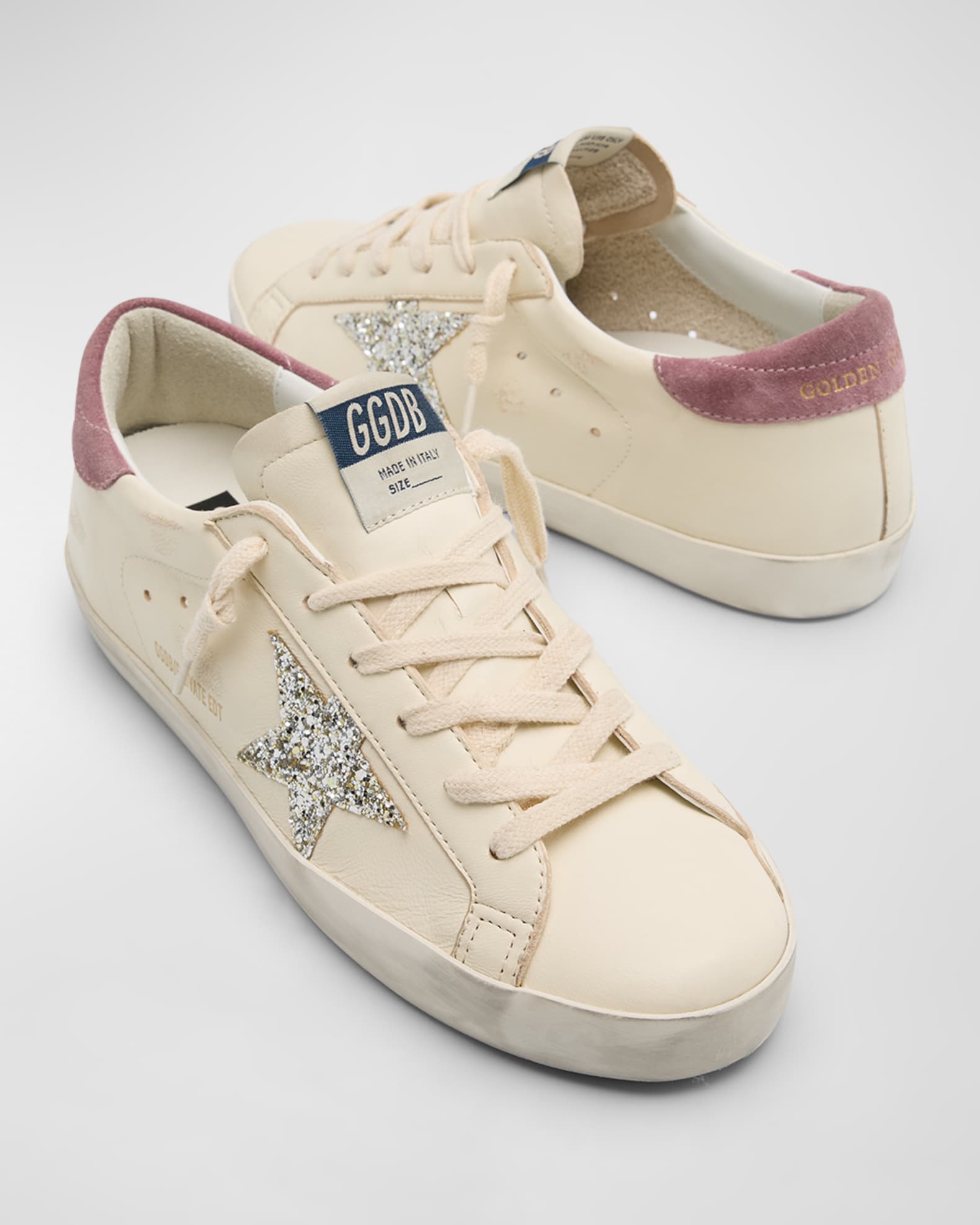 ★Golden ★SUPER STAR★GWF00102 F000145 80186 Golden Goose Superstar Glitter Leather Low-Top Sneakers
