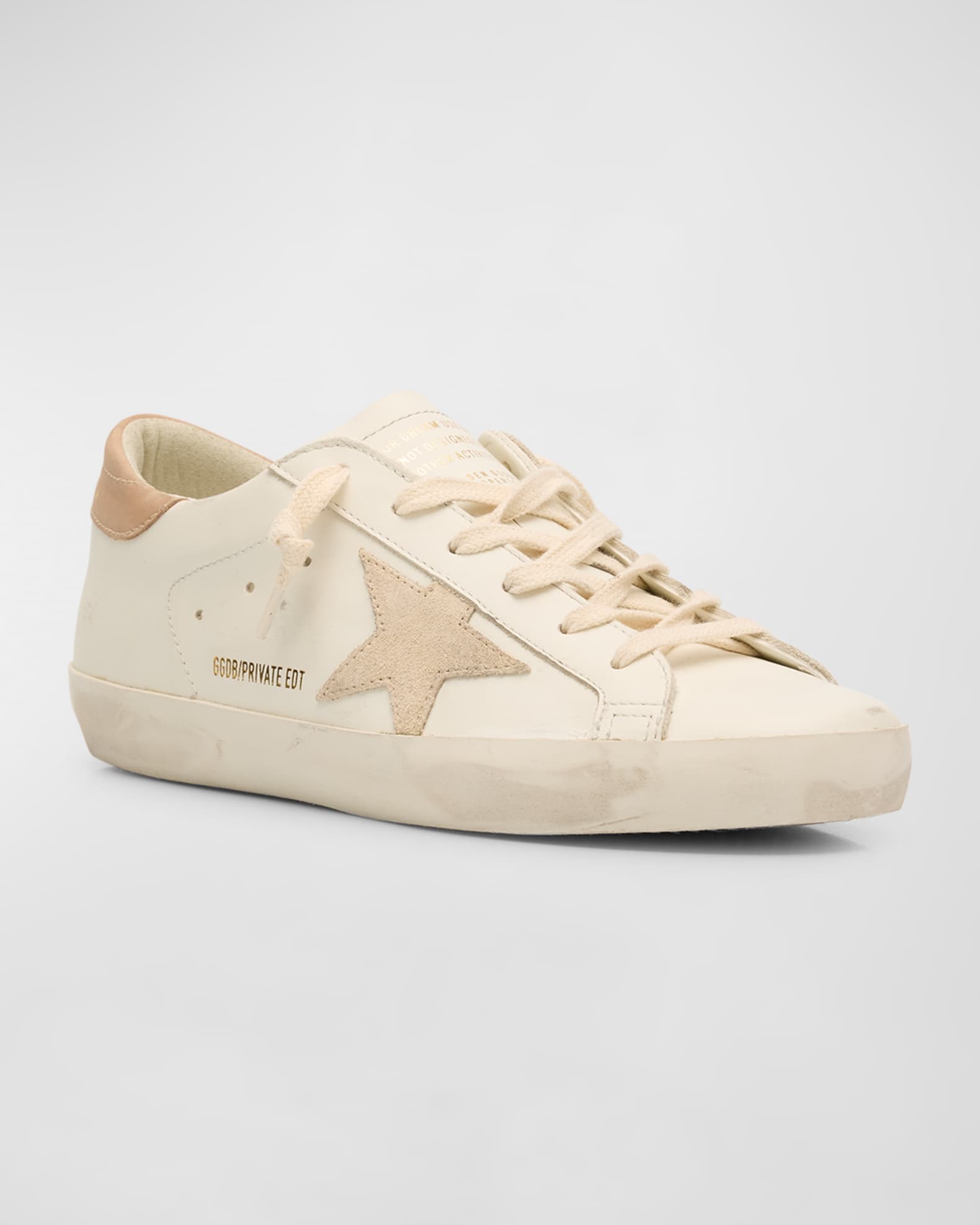 ★Golden ★ Superstar Beige Tab Sneakers White Black GM Golden Goose Superstar Leather Low-Top Sneakers | Neiman Marcus