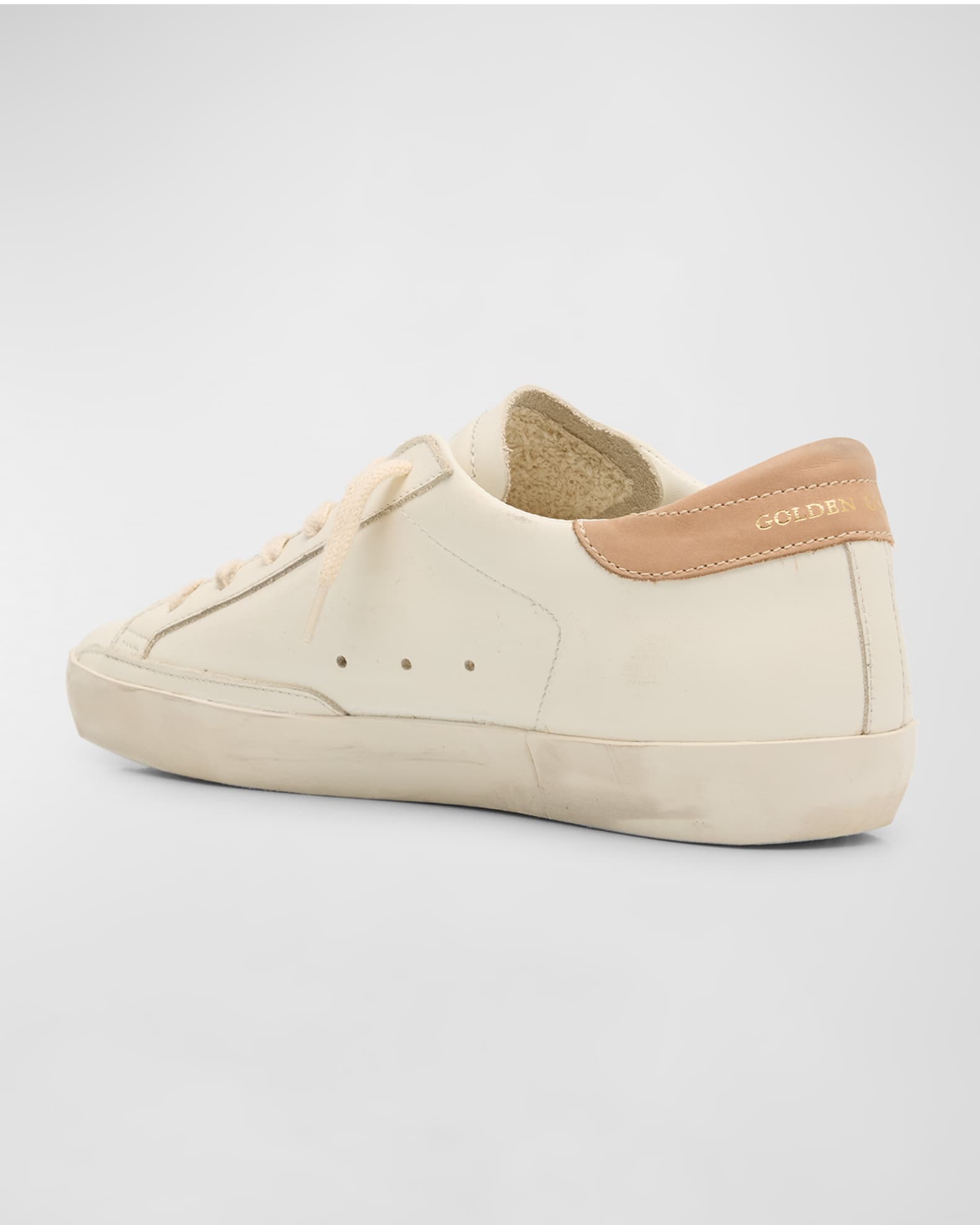 スニーカー Golden  Super-Star' Light Beige Leather Blend Sneakers Golden Goose Super-Star' Light Beige Leather Blend Sneakers