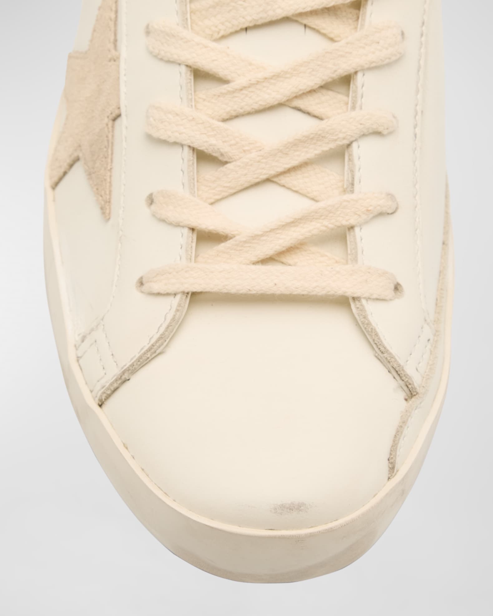 ★Golden ★ Superstar Low Top Sneakers Cream Silver GWF Golden Goose Super-Star Sneaker in White, Cream, & Silver