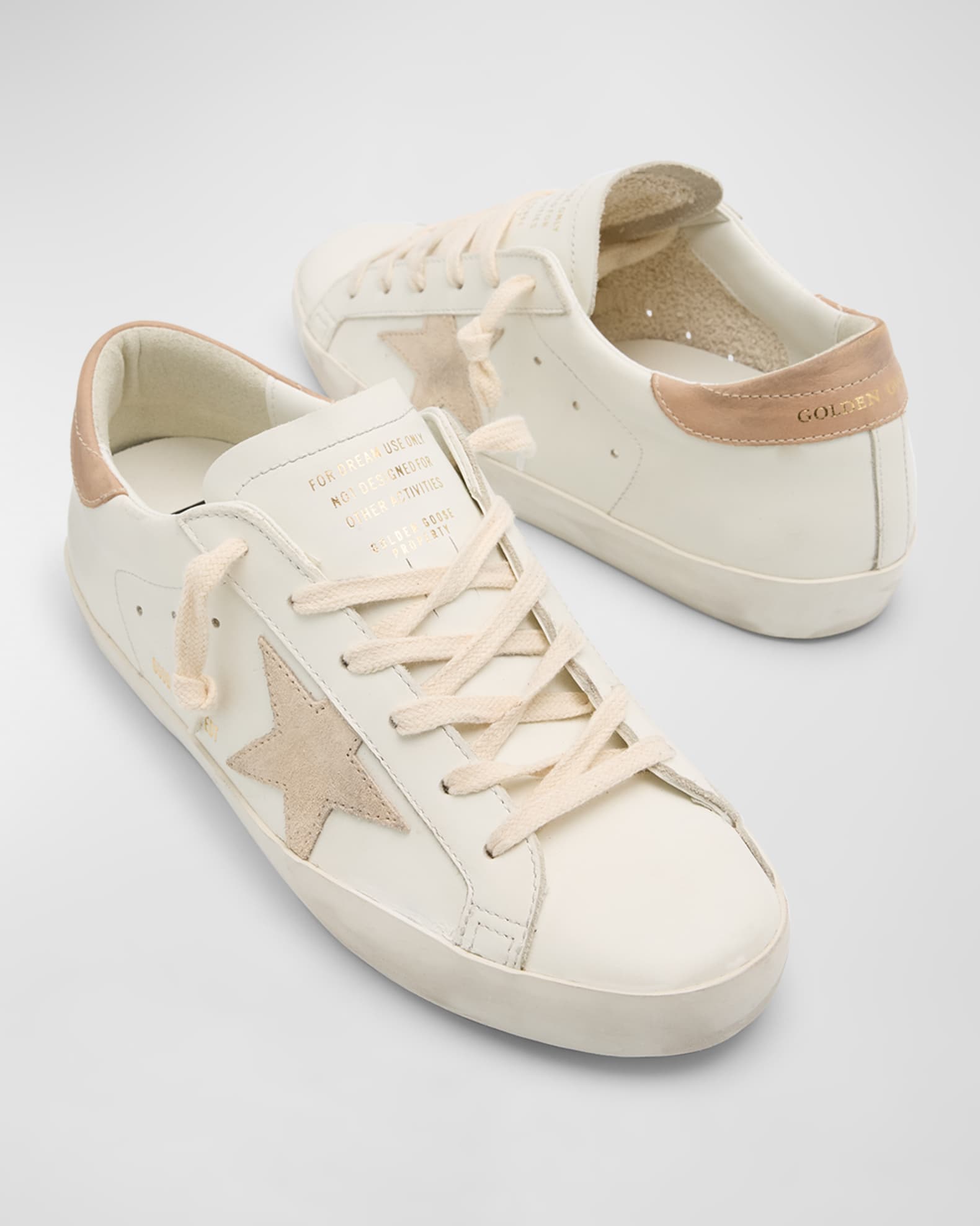 ★Golden ★ Superstar Leather Sneakers White Light Brow Golden Goose Superstar sneaker White, Light Brown, Ice NIB