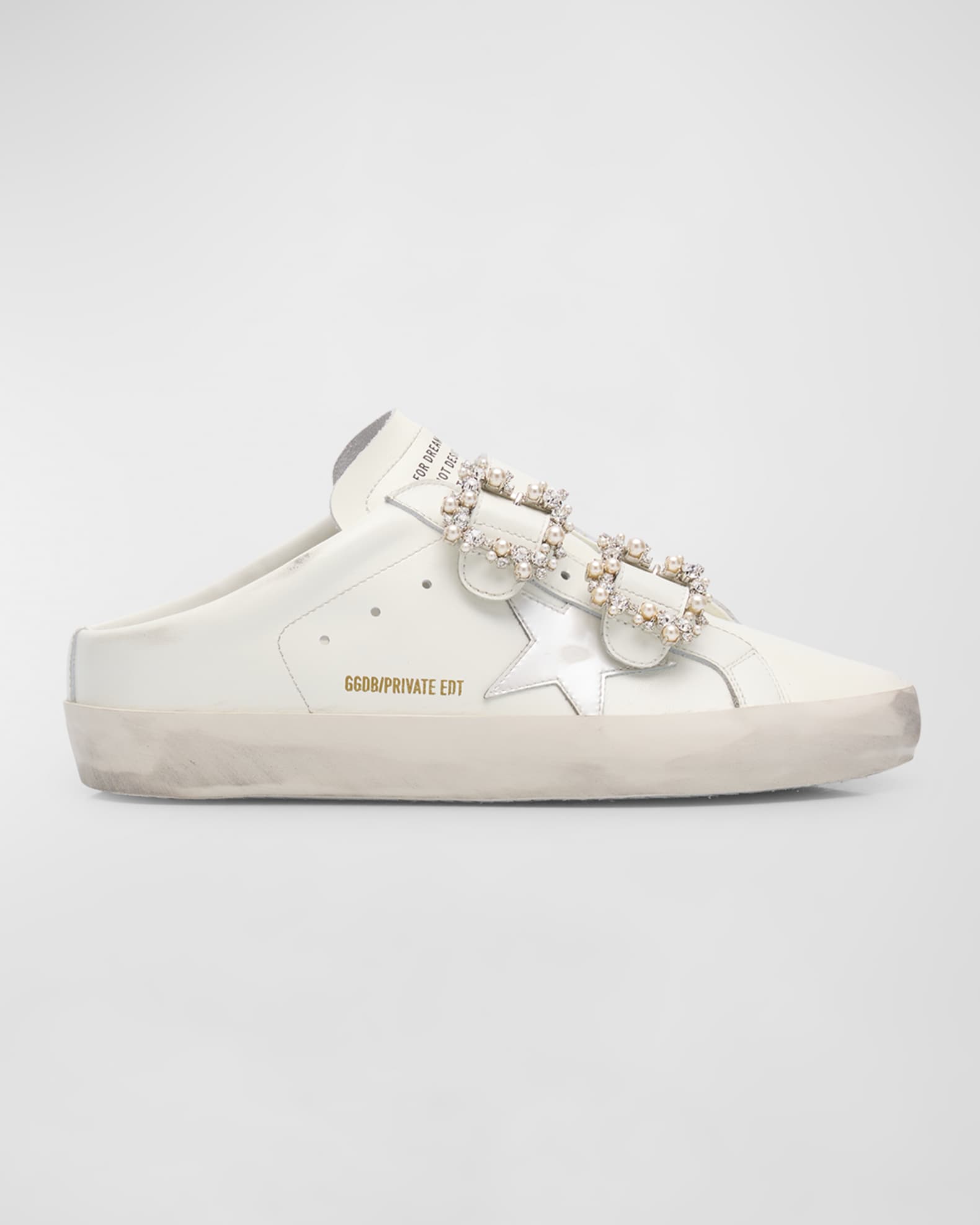 Golden Goose Sabot Pearl Buckle Sneakers | Neiman Marcus