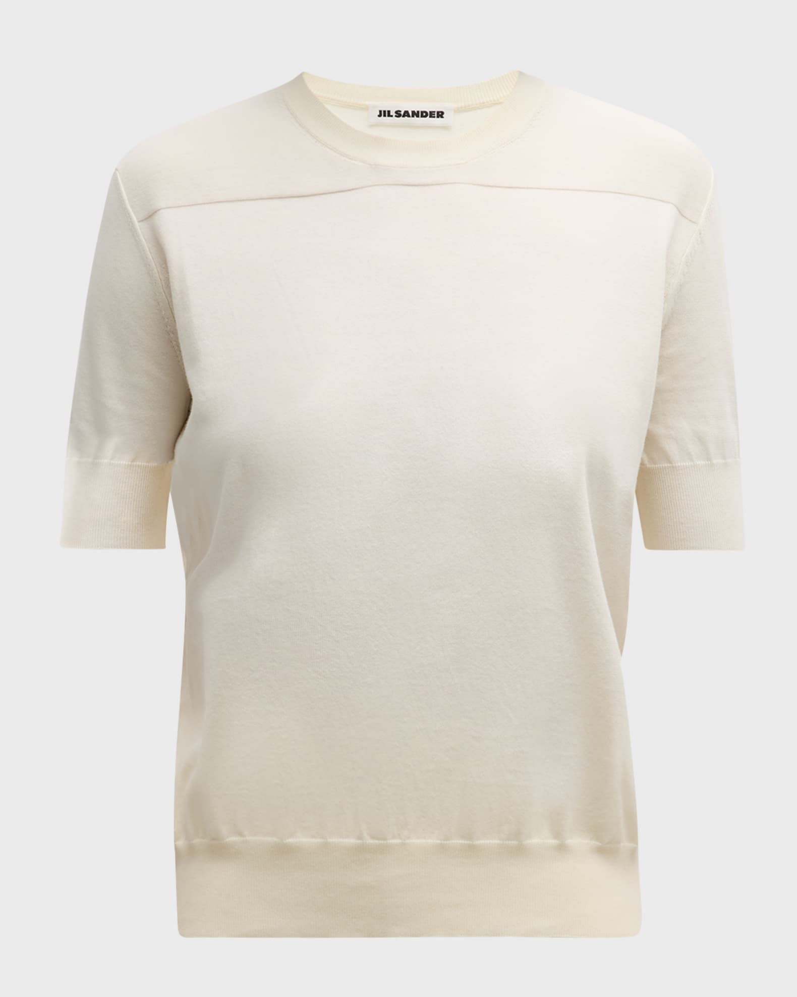 Jil Sander short-sleeve ribbed-knit T-shirt - Black