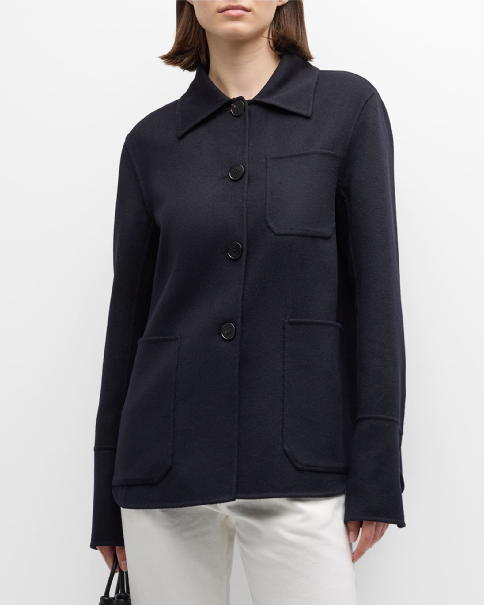Jil Sander Cashmere Shirt Jacket | Neiman Marcus