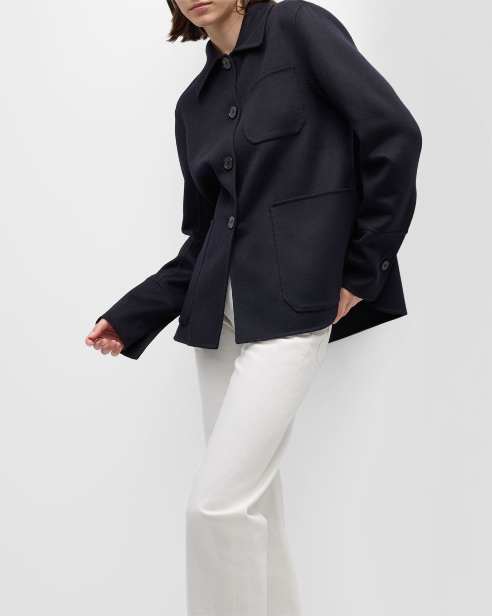 Jil Sander Cashmere Shirt Jacket | Neiman Marcus