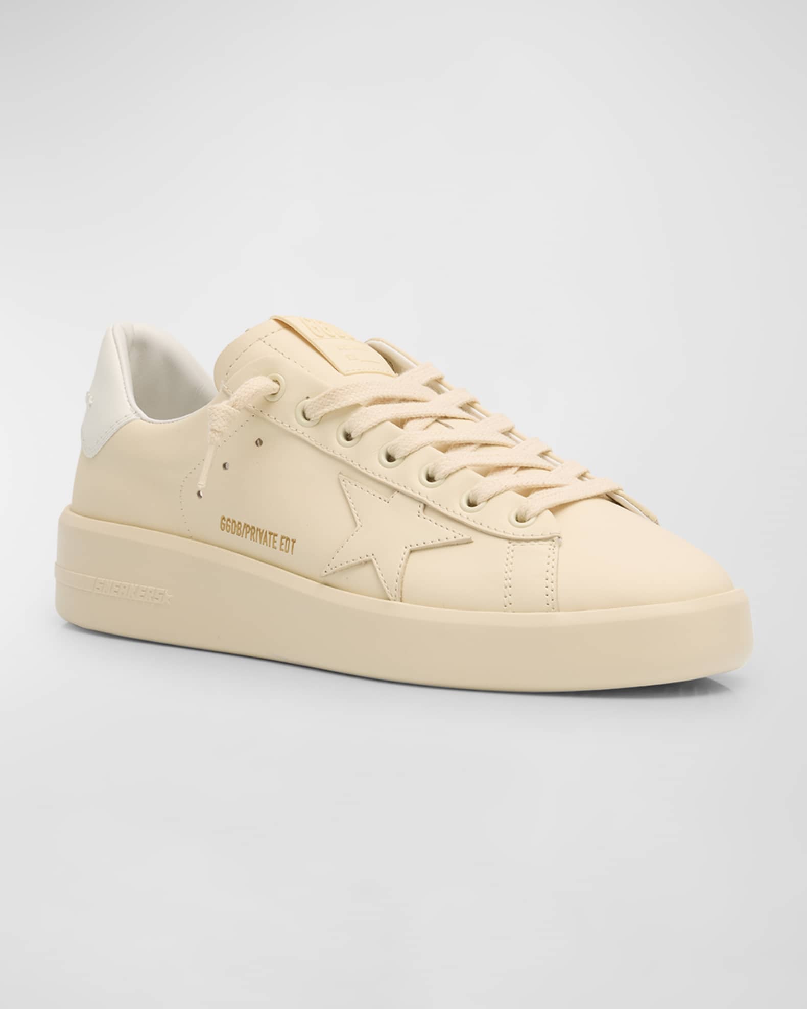 Golden Goose Deluxe Brand Purestar Bicolor Leather Low top Sneakers Cream
