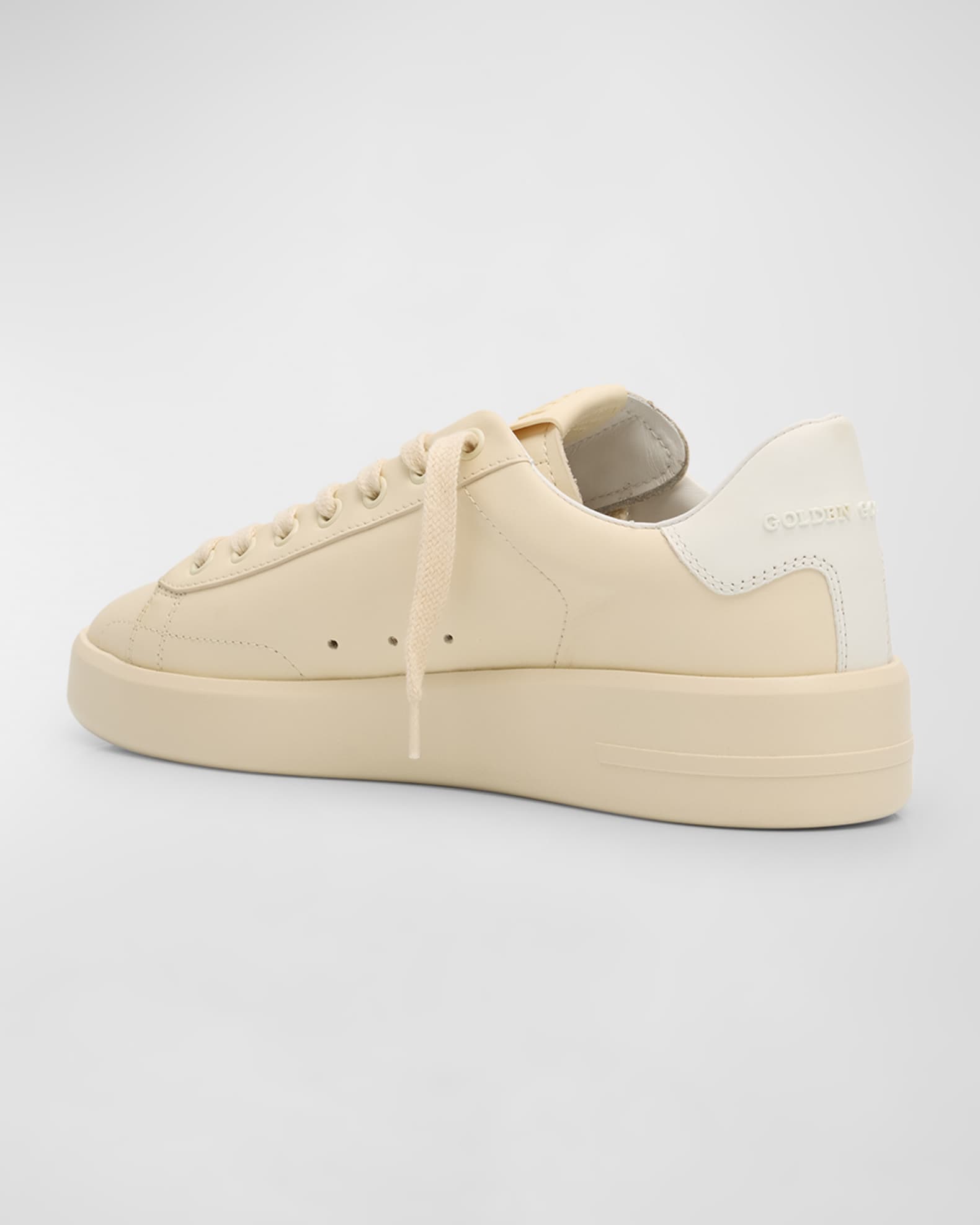 スニーカー Golden  Sneaker Purestar Con Logo Golden Goose Pure Star Logo Design White Leather Oversized