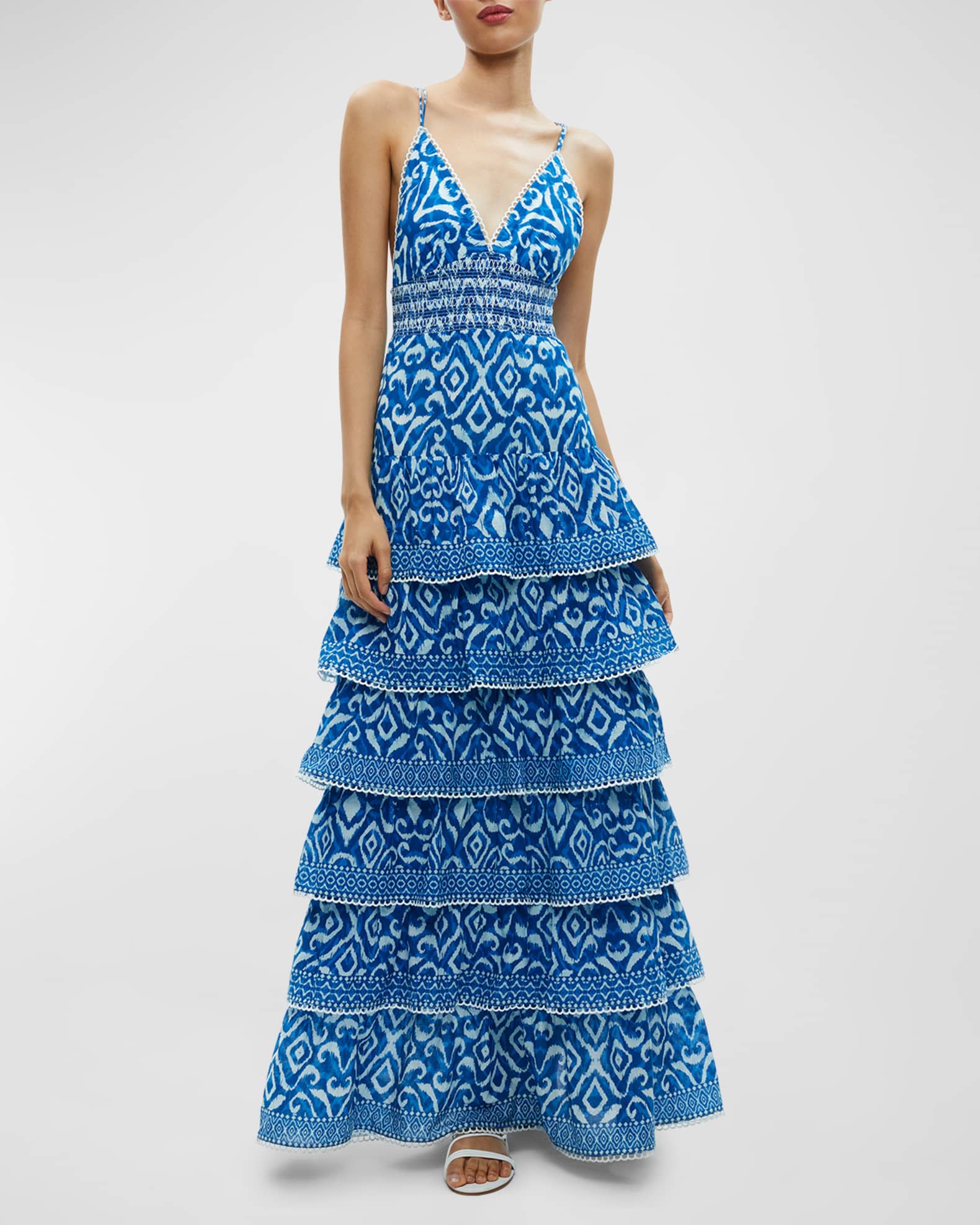 Alice Olivia Imogene Tiered Maxi Dress Neiman Marcus