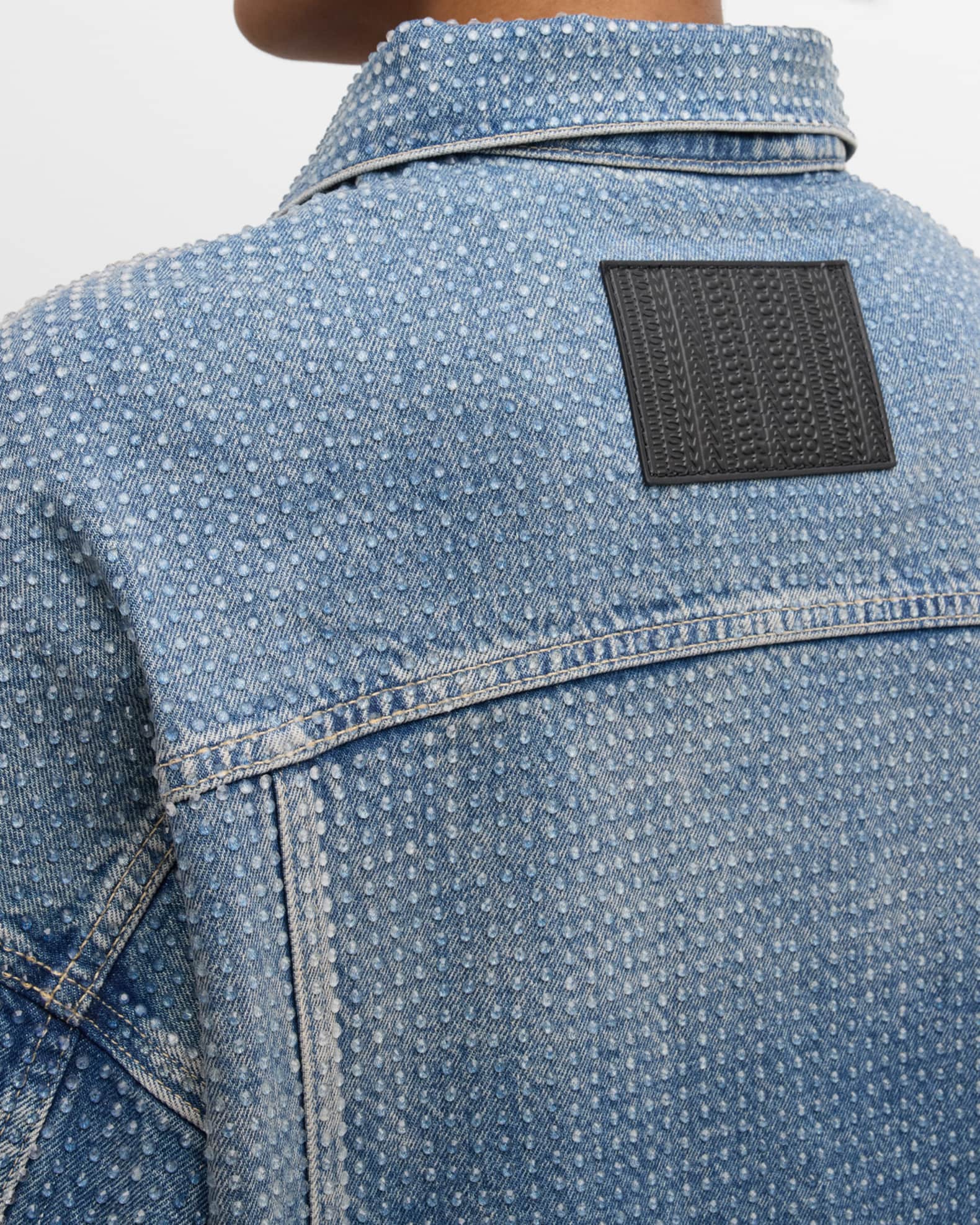 Marc Jacobs Crystal Denim Oversized Trucker Jacket | Neiman