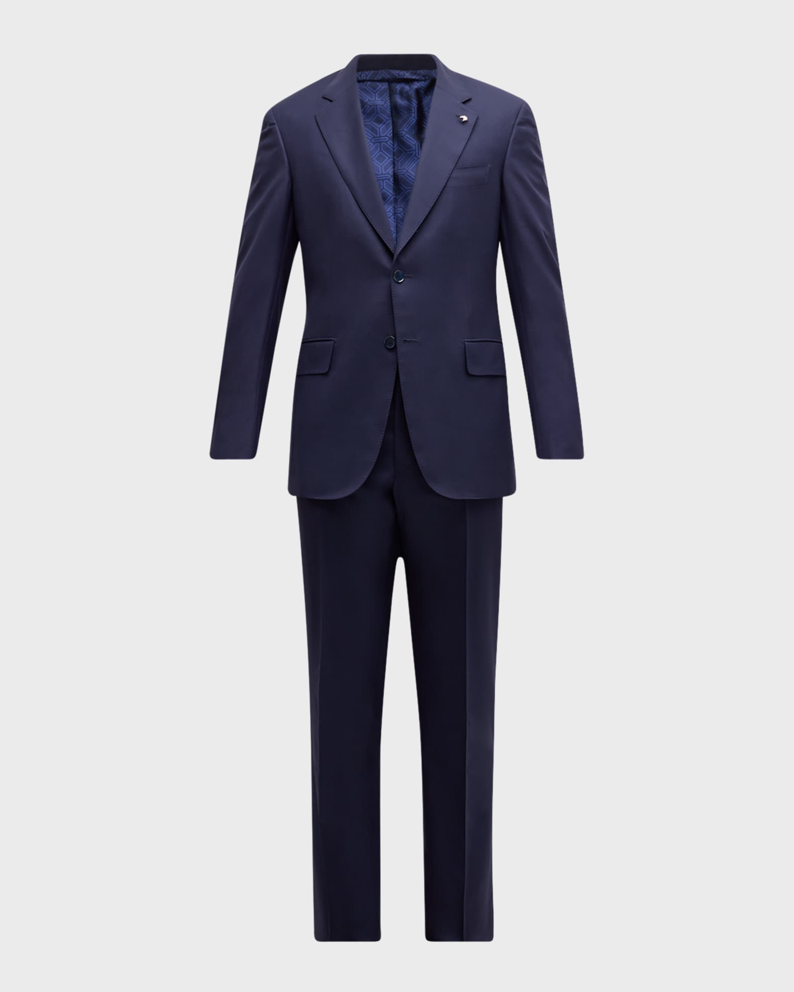 Men's Classic Solid Wool Suit 0