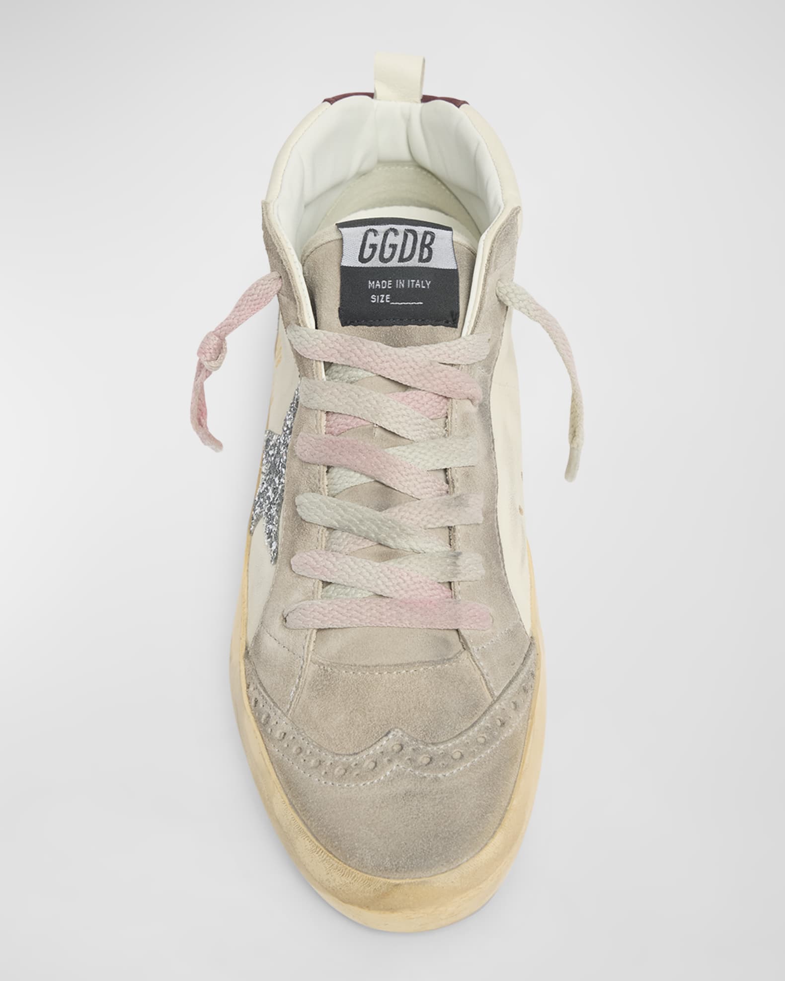 Women's Mid-Star with white leather star and gray suede inserts