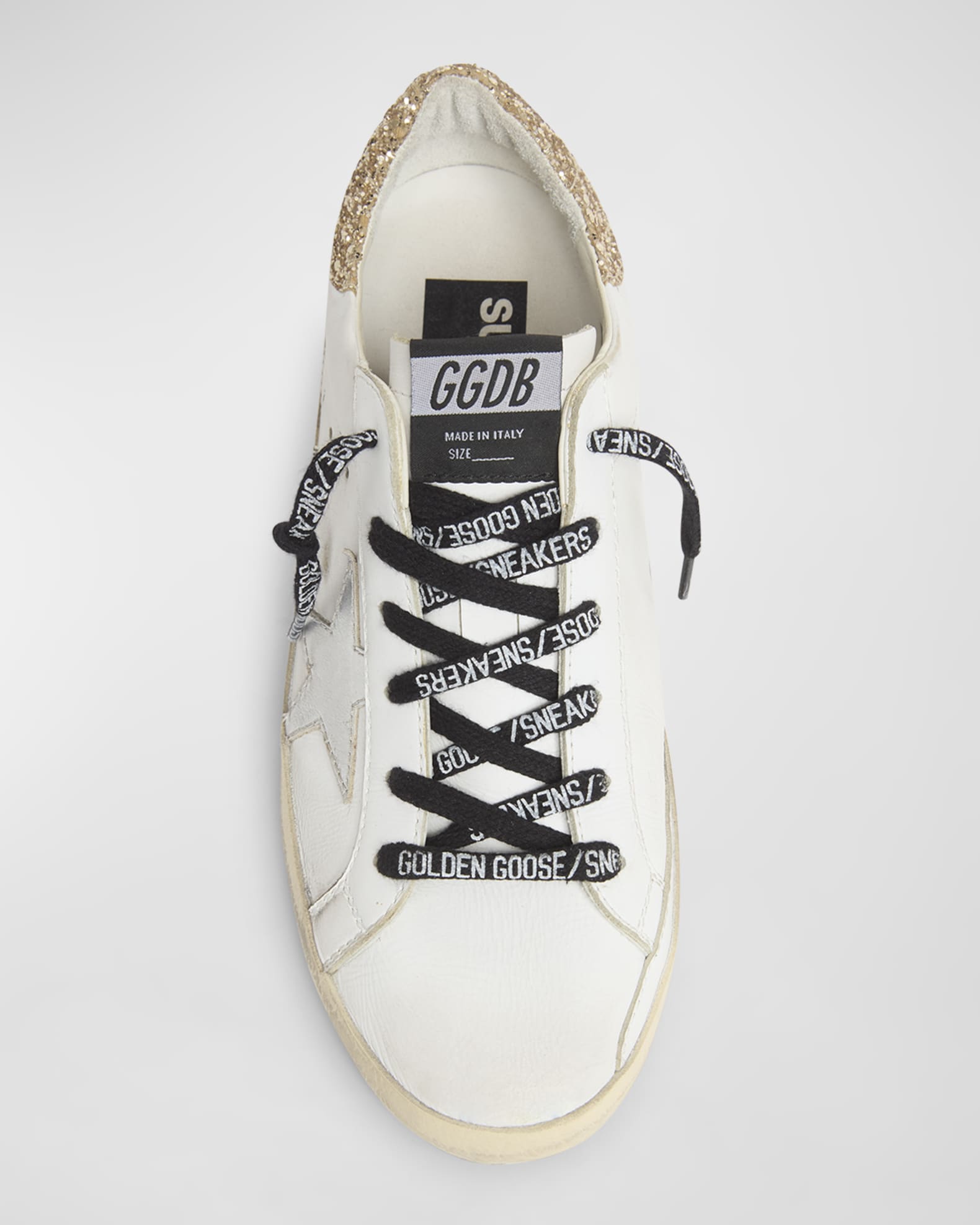 Golden Goose Superstar Glitter Leather Low-Top Sneakers
