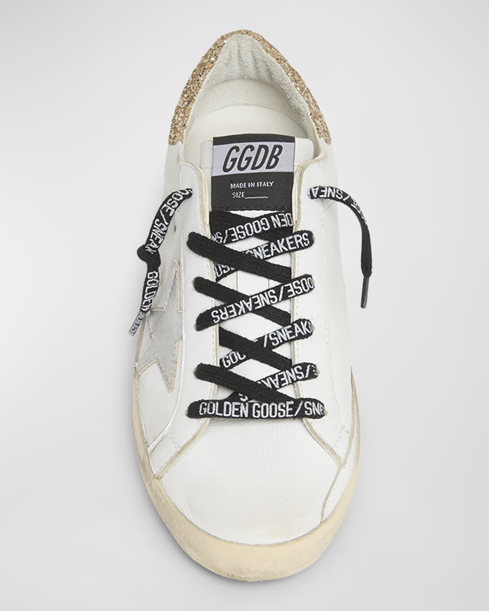 Golden Goose Superstar Glitter Leather Low-Top Sneakers