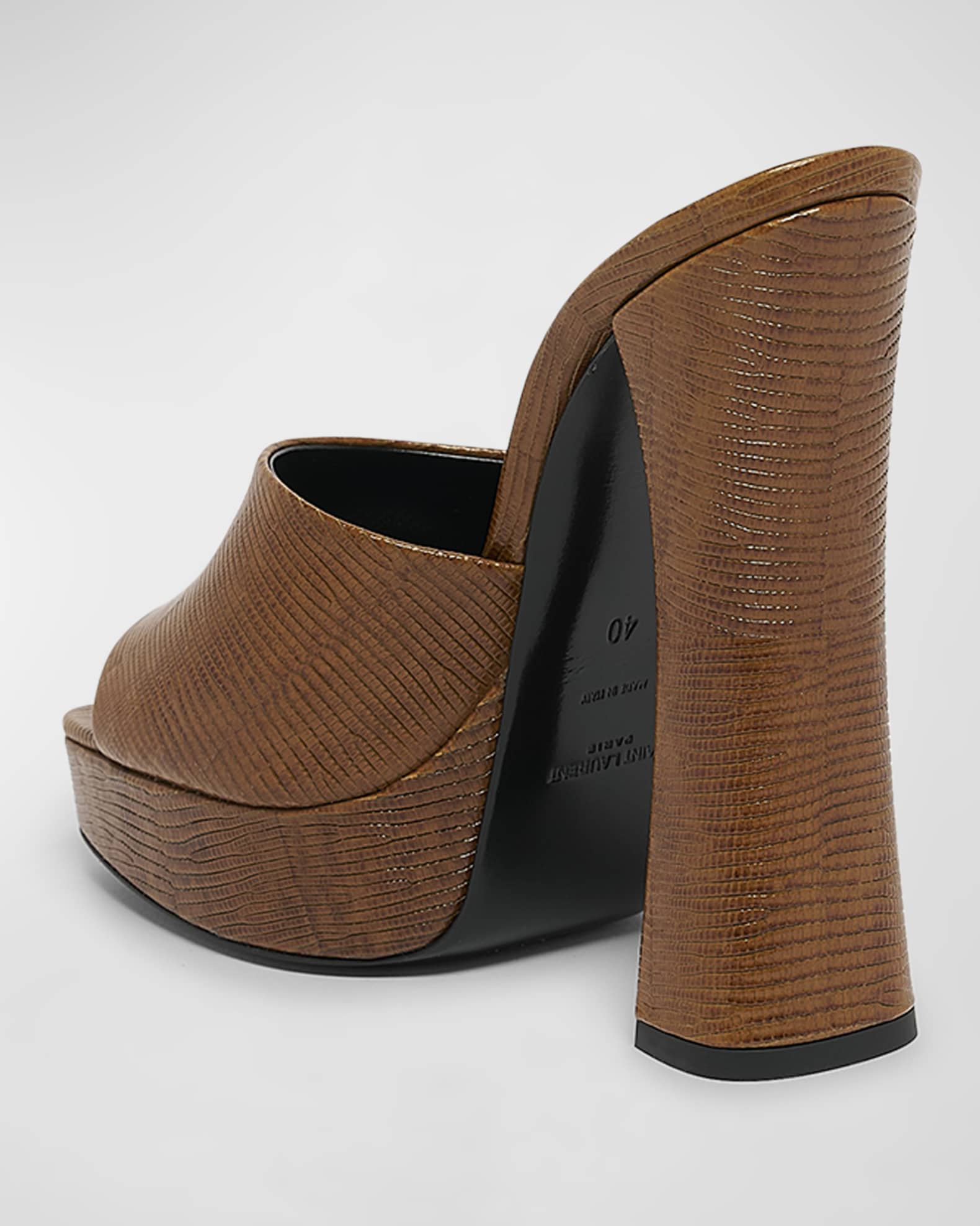 Boogie Embossed Platform Mule Sandals