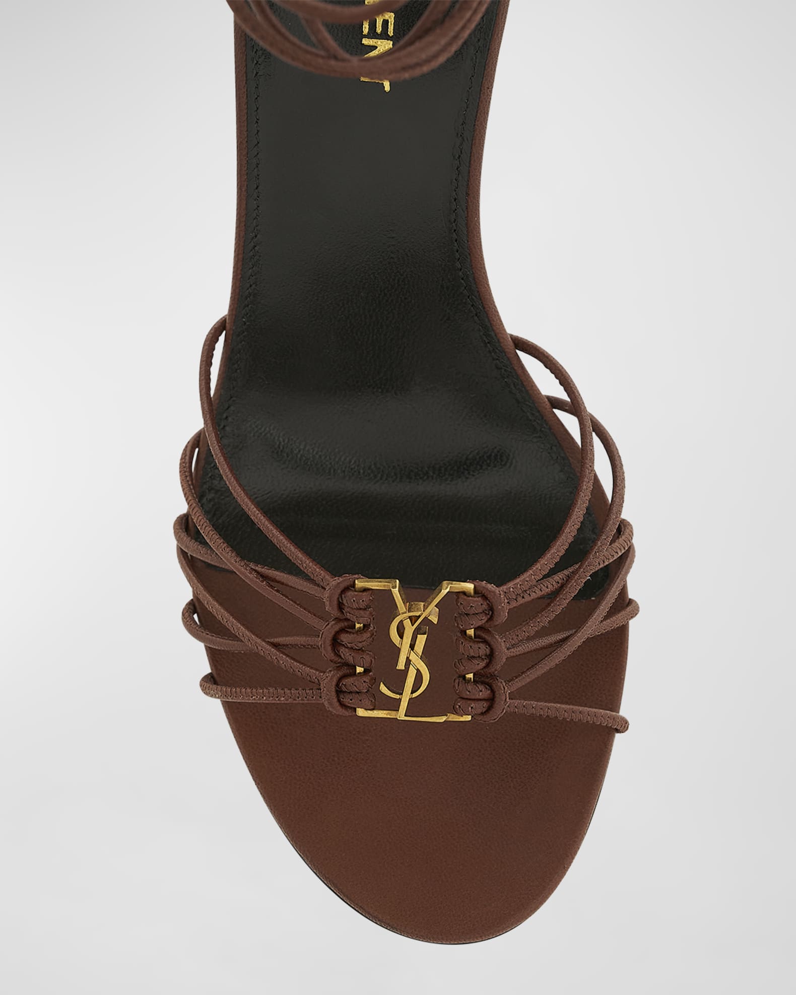 Ysl brown sandals discount