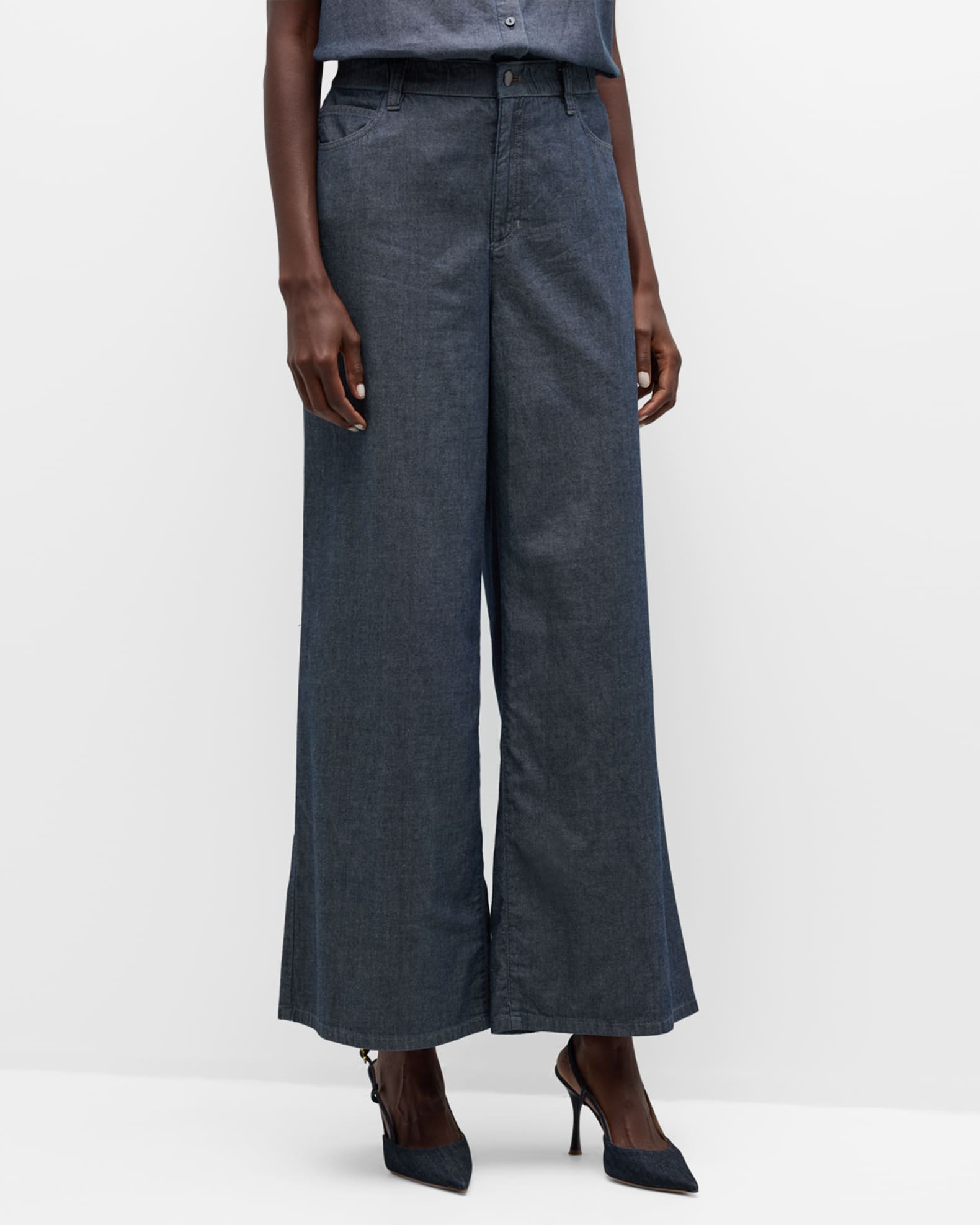Eileen fisher wide leg jeans clearance