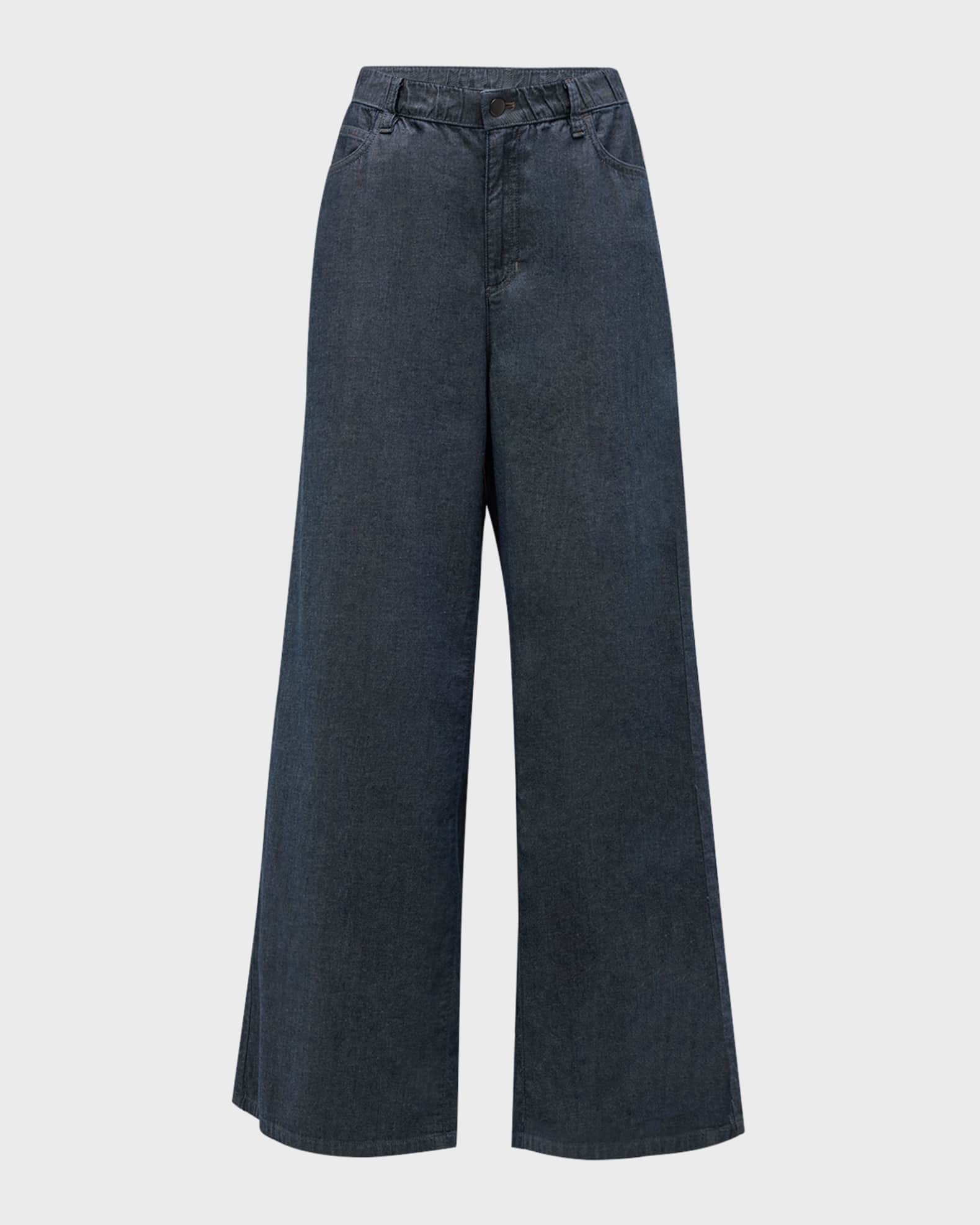 Wide Leg Organic Cotton Twill Jeans