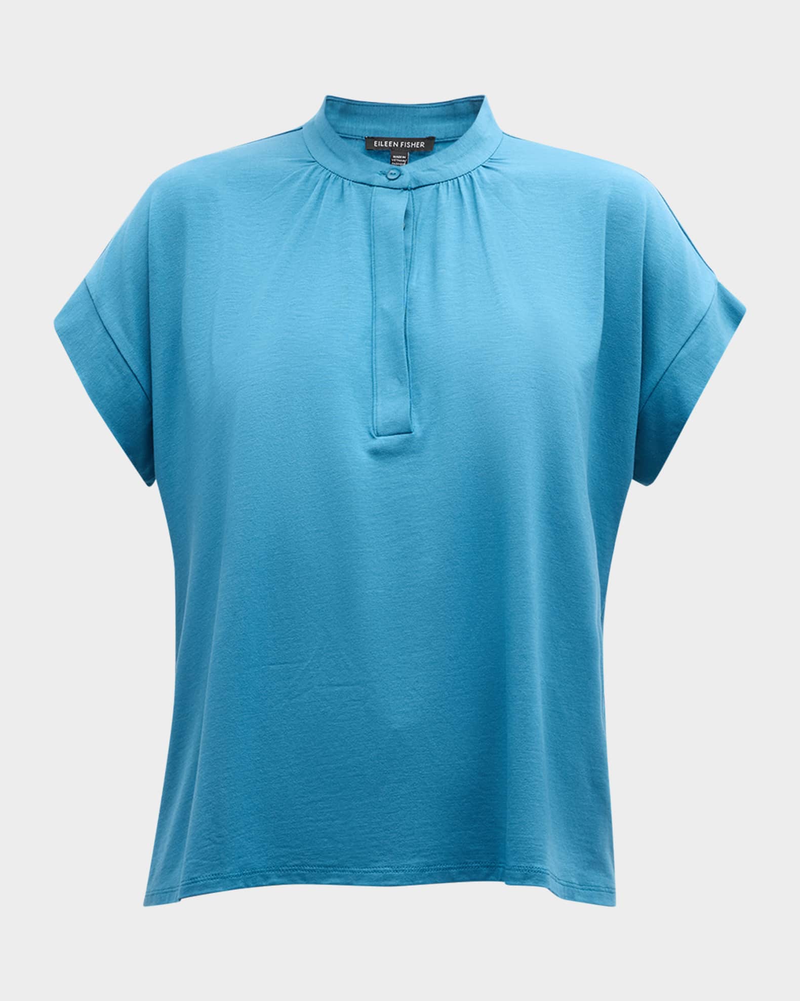 Stretch Jersey Henley Top