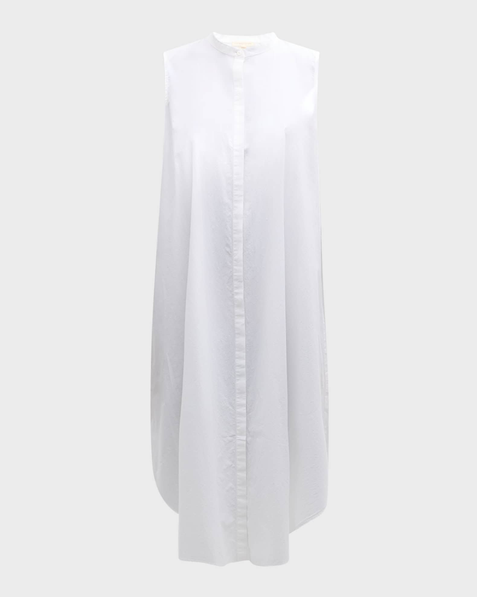 Eileen Fisher Petite Organic Cotton Poplin Midi Shirtdress