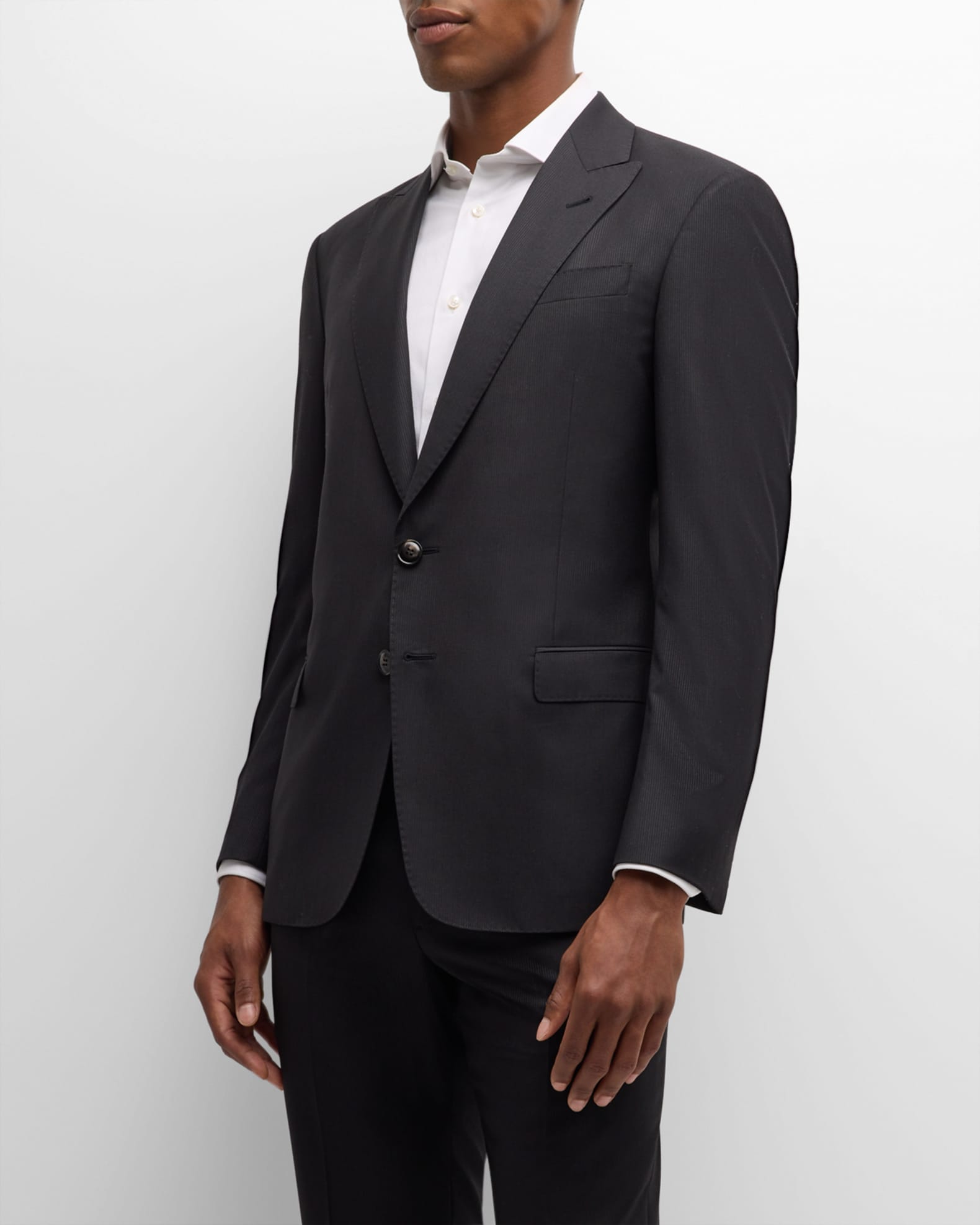 GIORGIO ARMANI スーツ セットアップ super 150's Giorgio Armani Men's Super 150s Striped Peak-Lapel Classic
