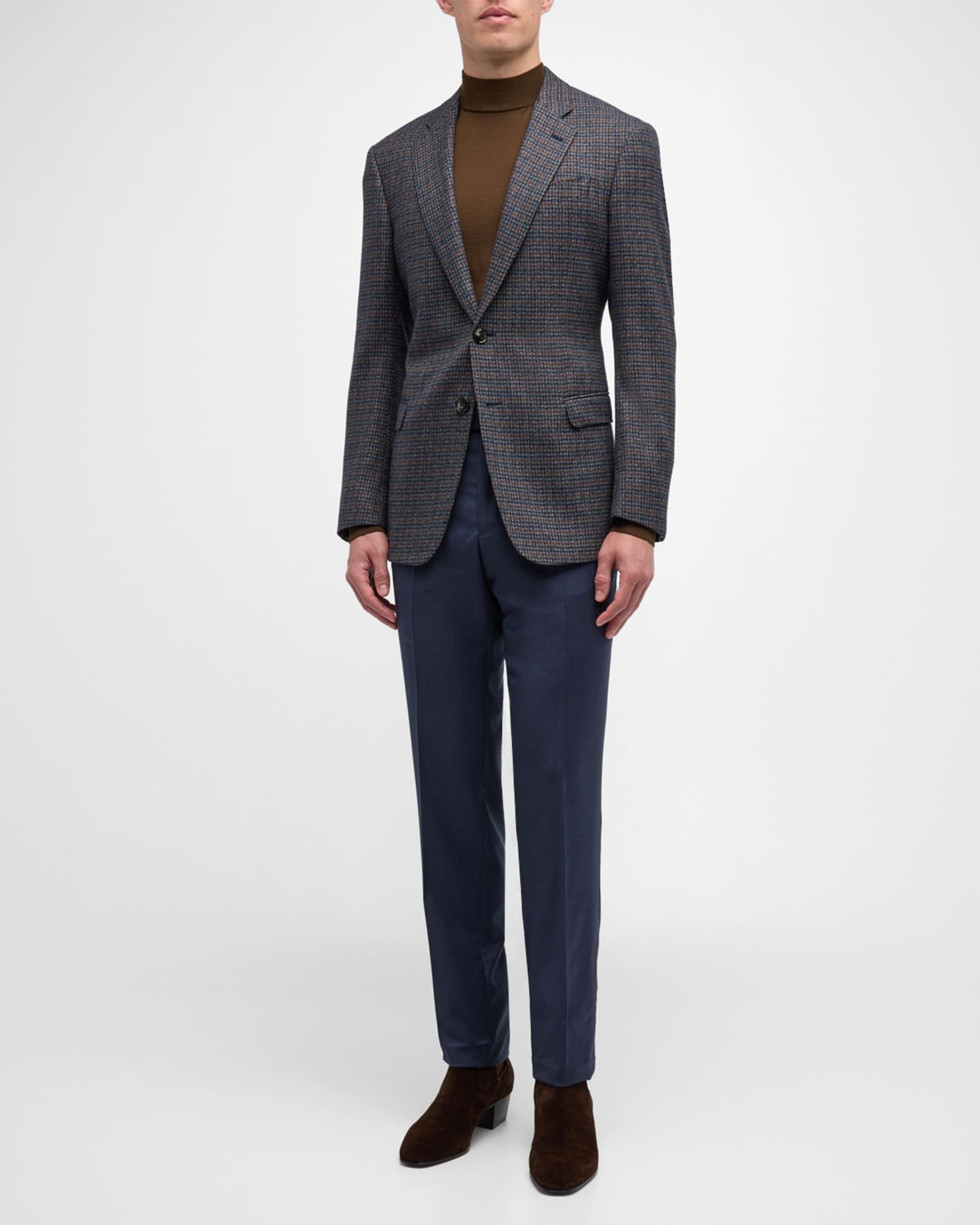 Giorgio Armani Men's Wool-Cashmere Plaid Sport Coat | Neiman Marcus