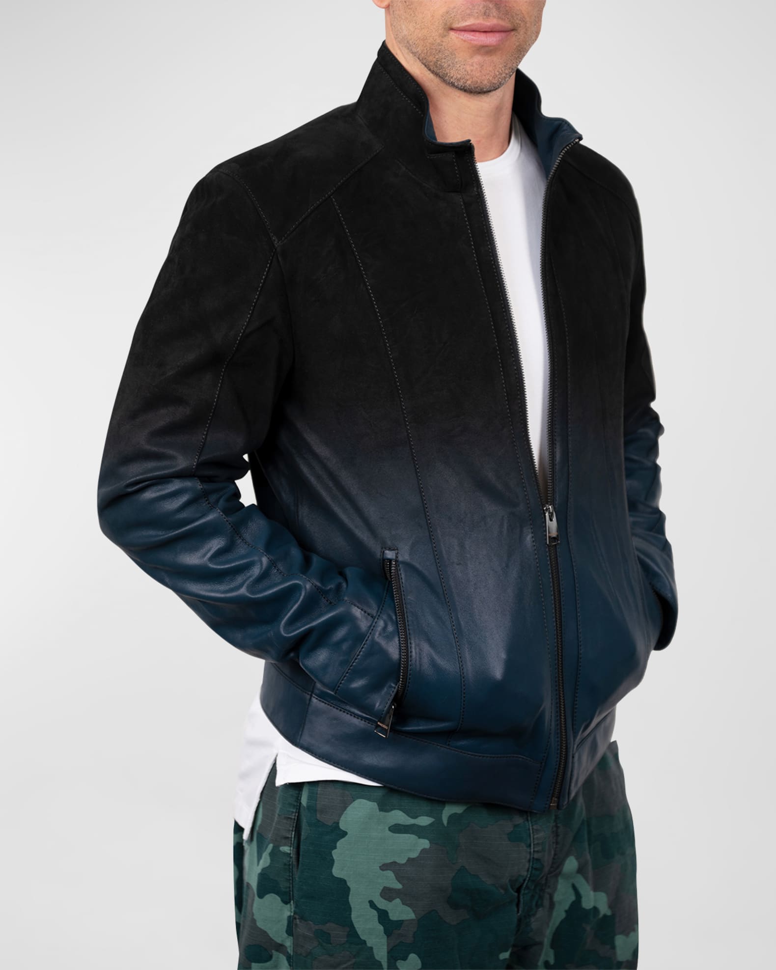 Maceoo Men s Leather Degrade Jacket Neiman Marcus