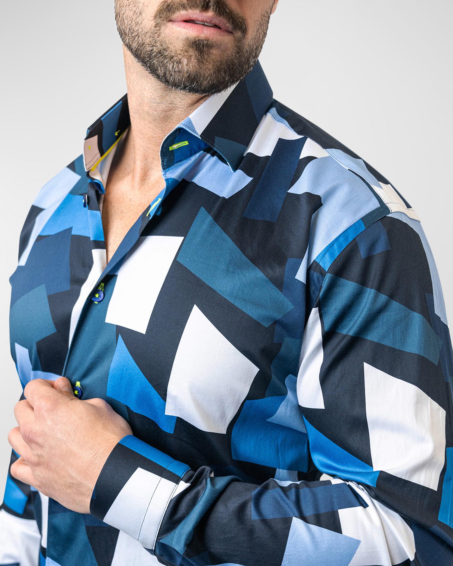 Maceoo Men's Fibonacci Retro Blocks Dress Shirt | Neiman Marcus