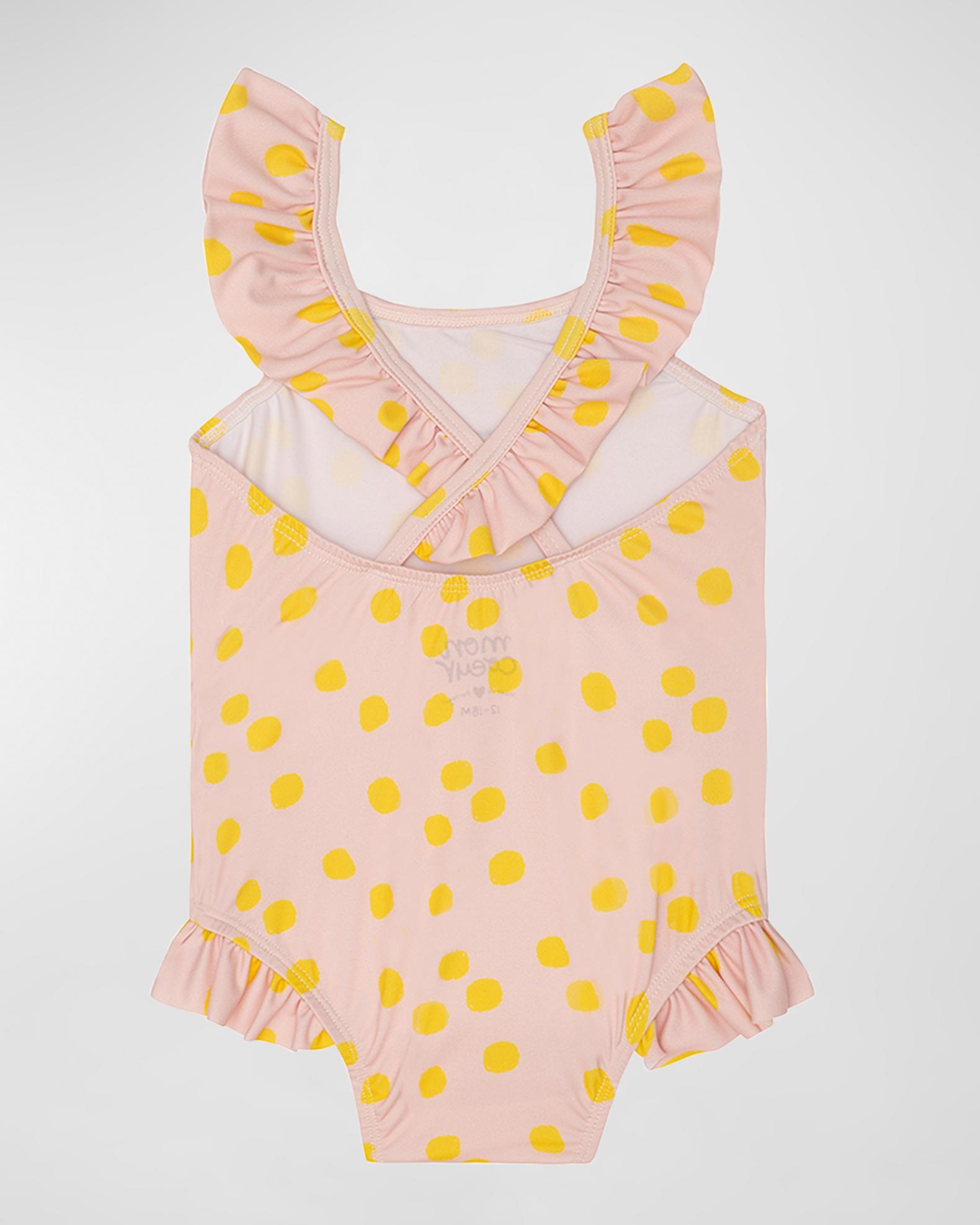 Maillot De Bain Hexagone Pour Bébé Fille Nursery Rhyme - Taille 24 Mois - Imprimé Nid D'abeille - Confortable Et Résistant Au Chlore