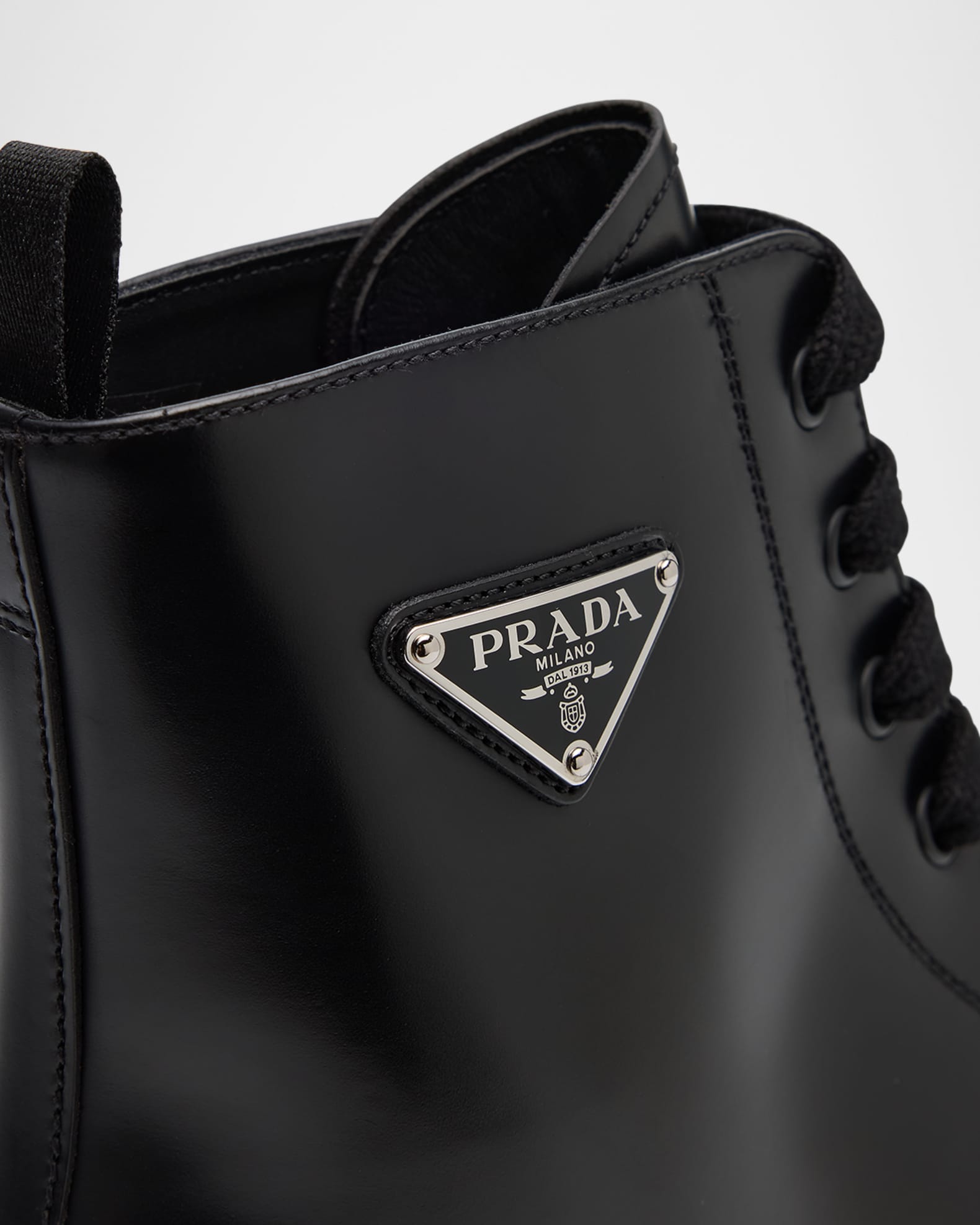 Prada Men s Leather Combat Boots Black Men s 10D Boots Moto Combat Biker Boots