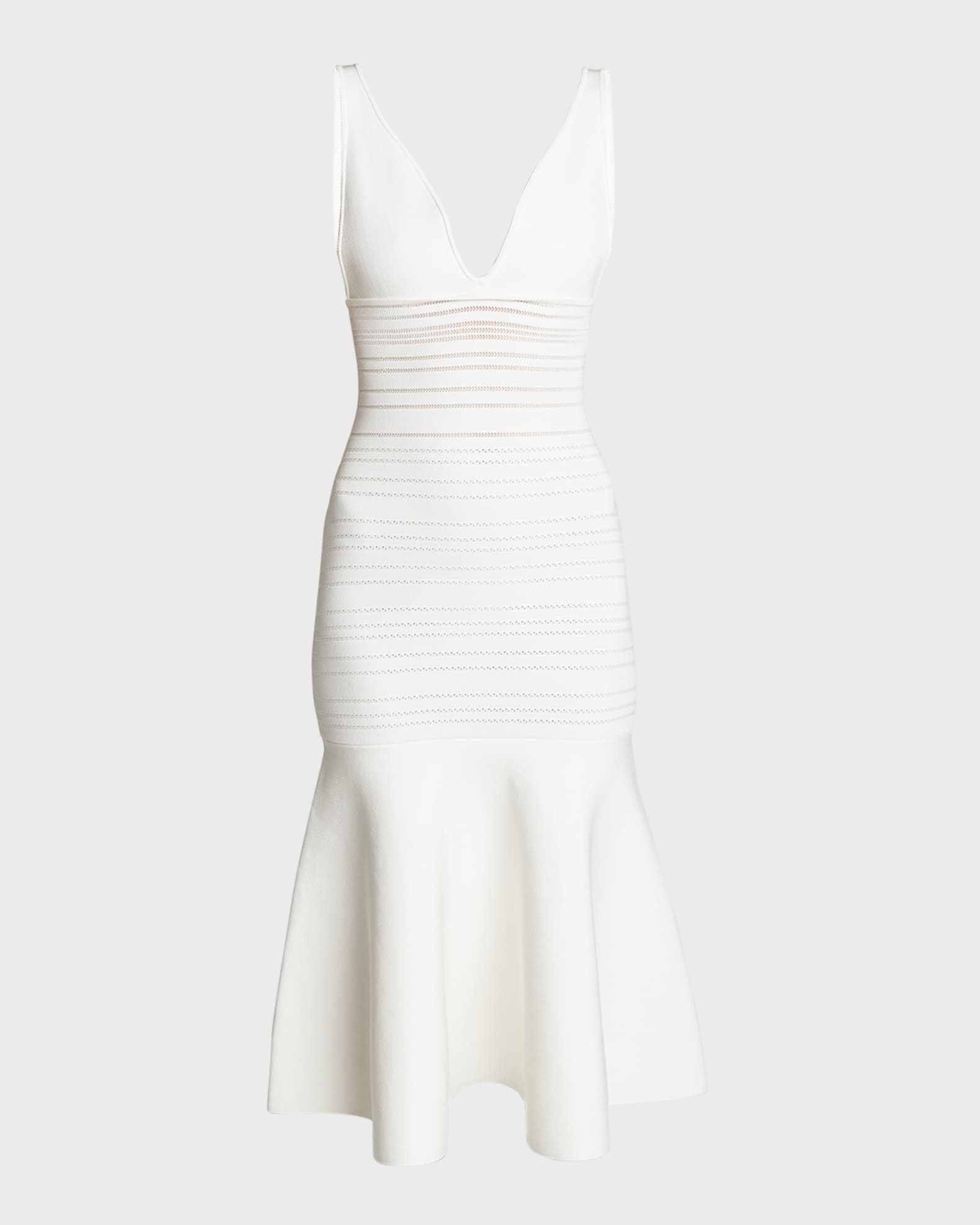 Victoria Beckham Off White Frame Detail Minidress