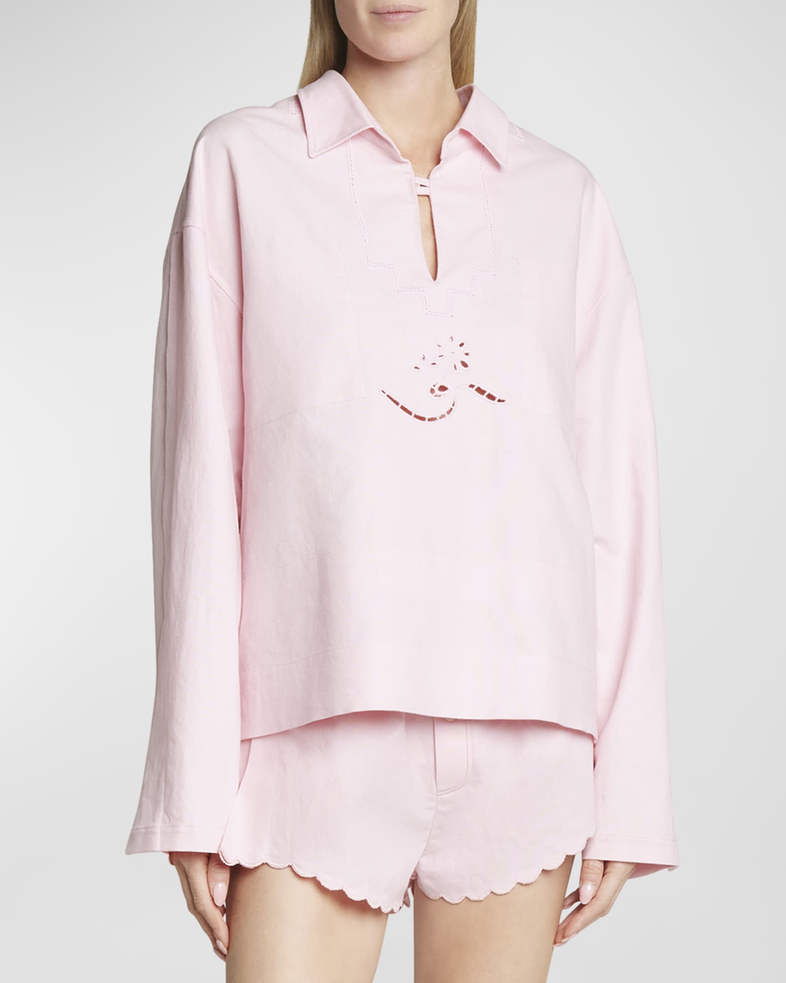 Scalloped Embroidered Collection | Neiman Marcus