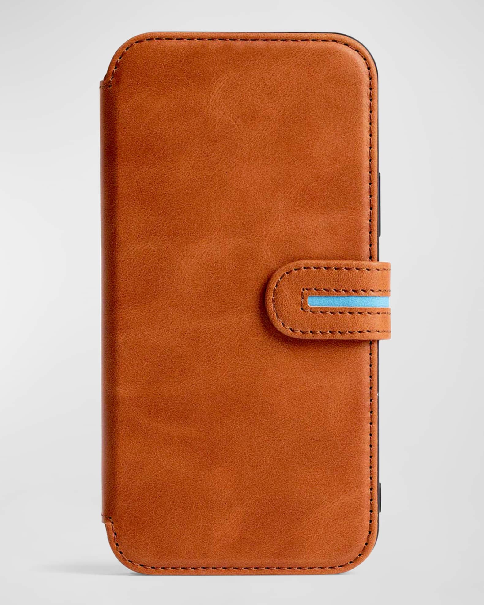 Bluebonnet iPhone 15 Pro Max Leather Wallet Case | Neiman Marcus