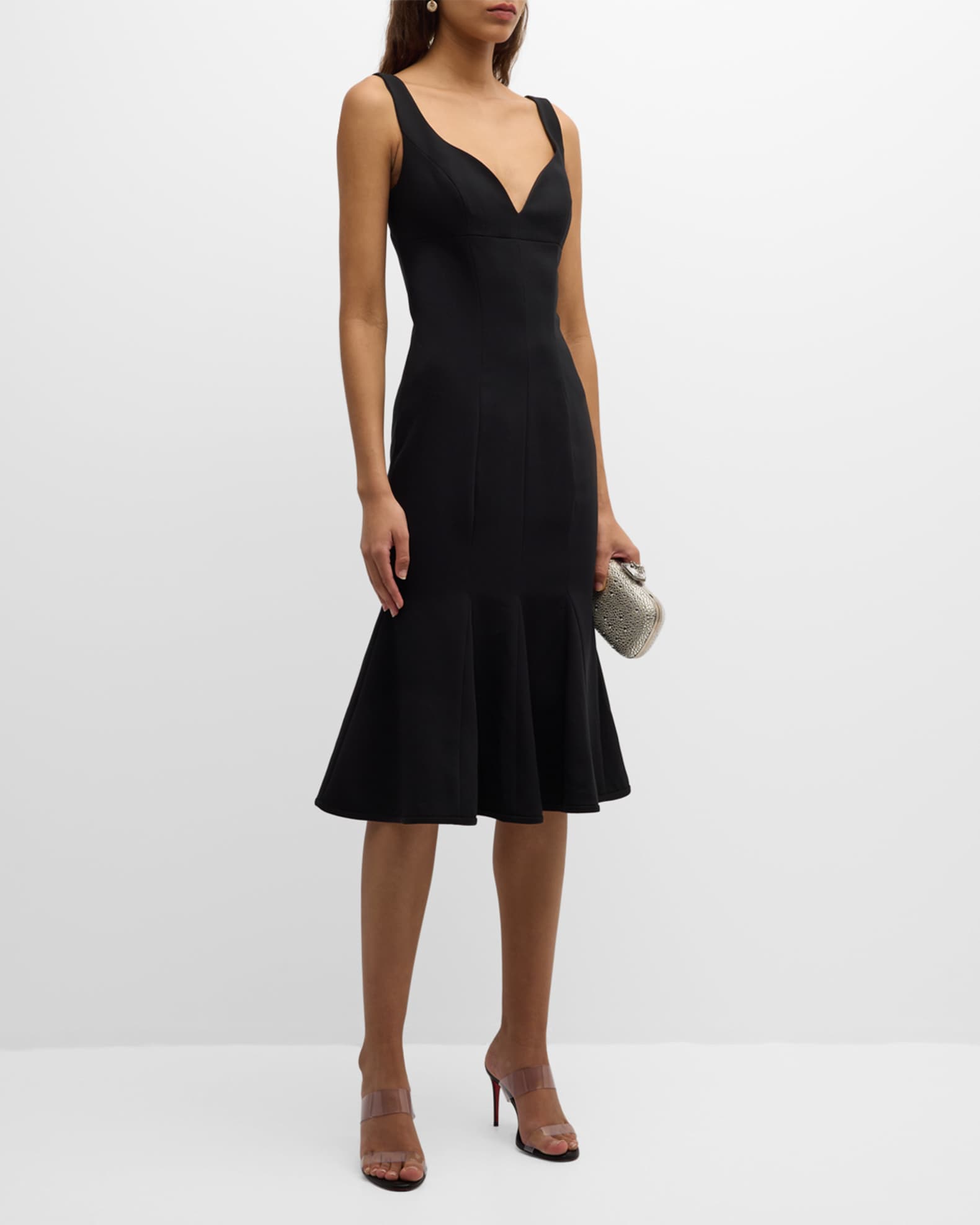 Black Halo Ashlyn Midi Dress Black