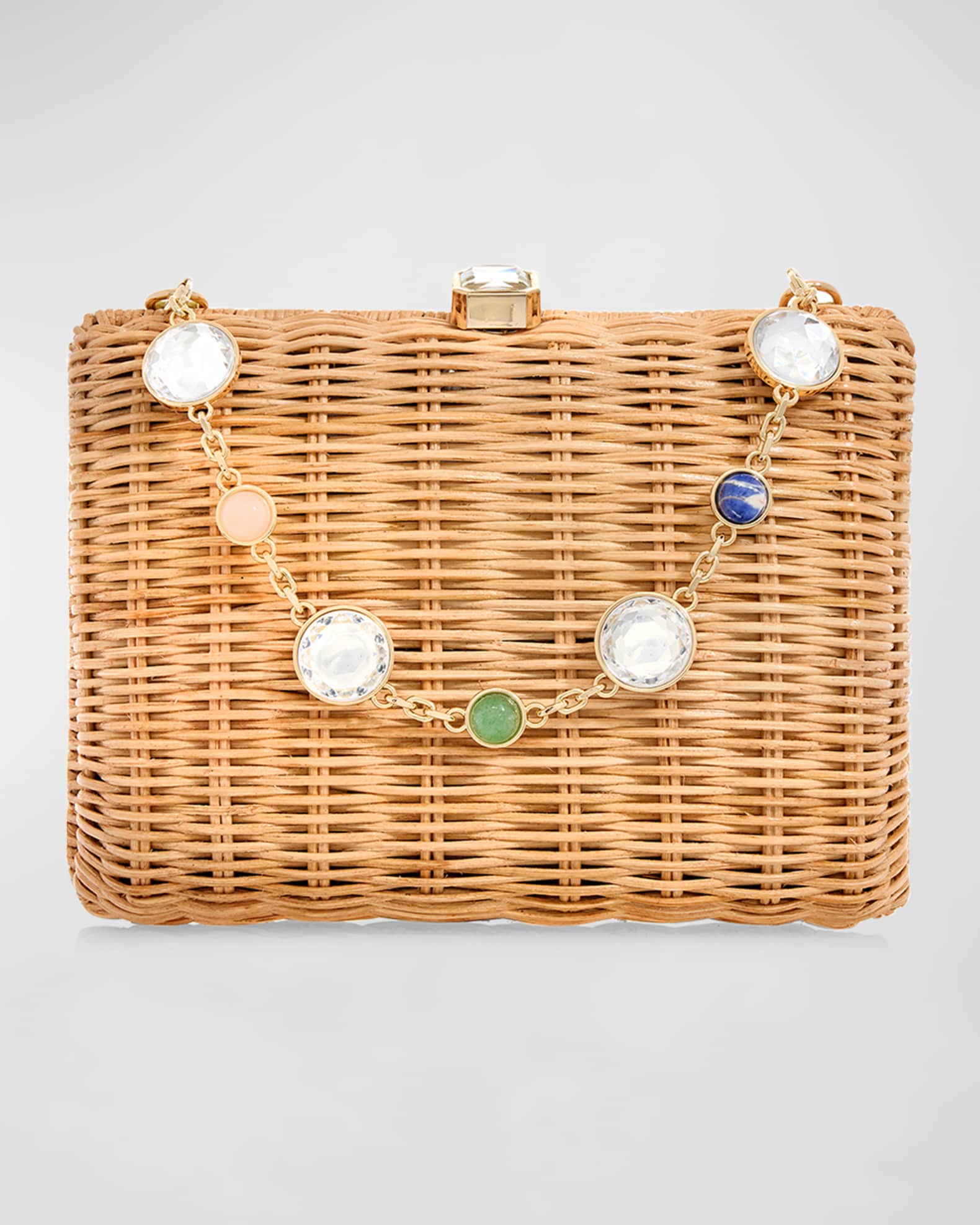 Judith Leiber Couture Embellished Basket Clutch Bag Neiman Marcus
