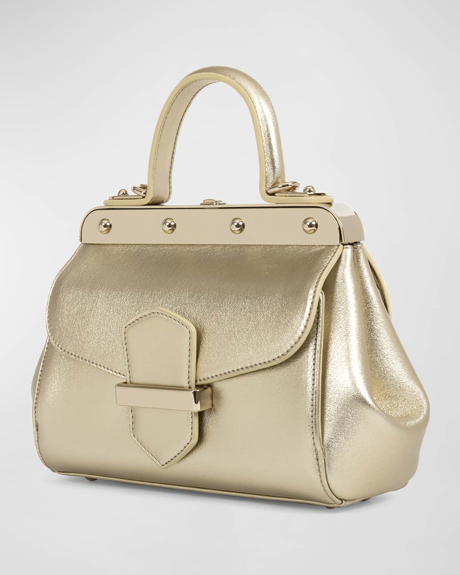 Margherita Small Metallic Top-Handle Bag 1