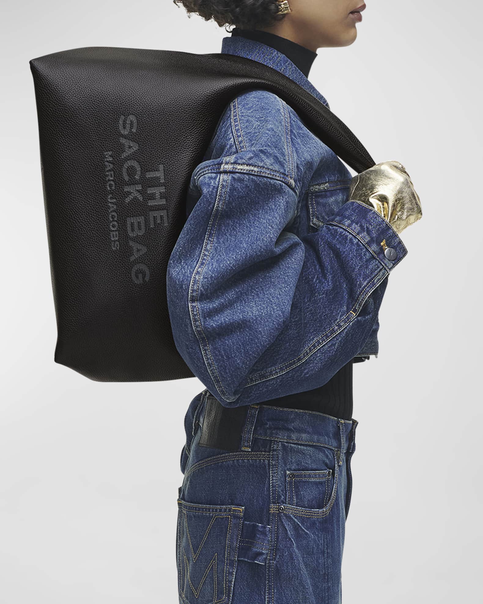 MARC JACOBS THE SACK BAG ブラック レザーサックバッグ Marc Jacobs The Sack Bag | Neiman Marcus