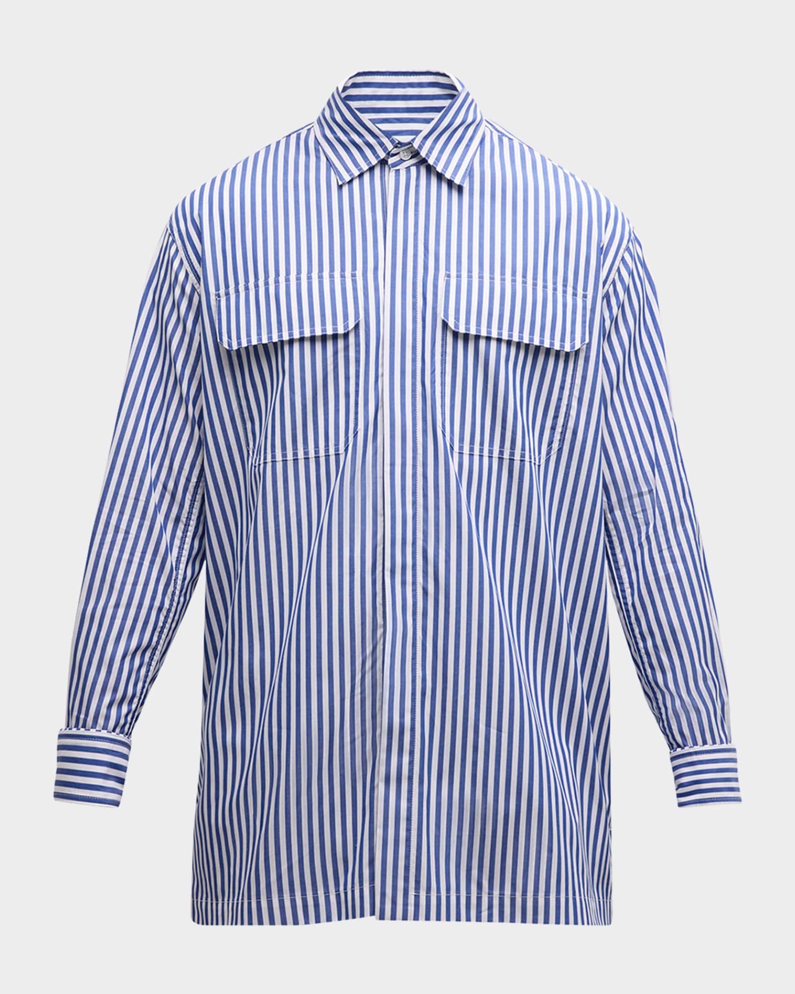 TEDDY VONRANSON Men's Striped Button-Down Shirt