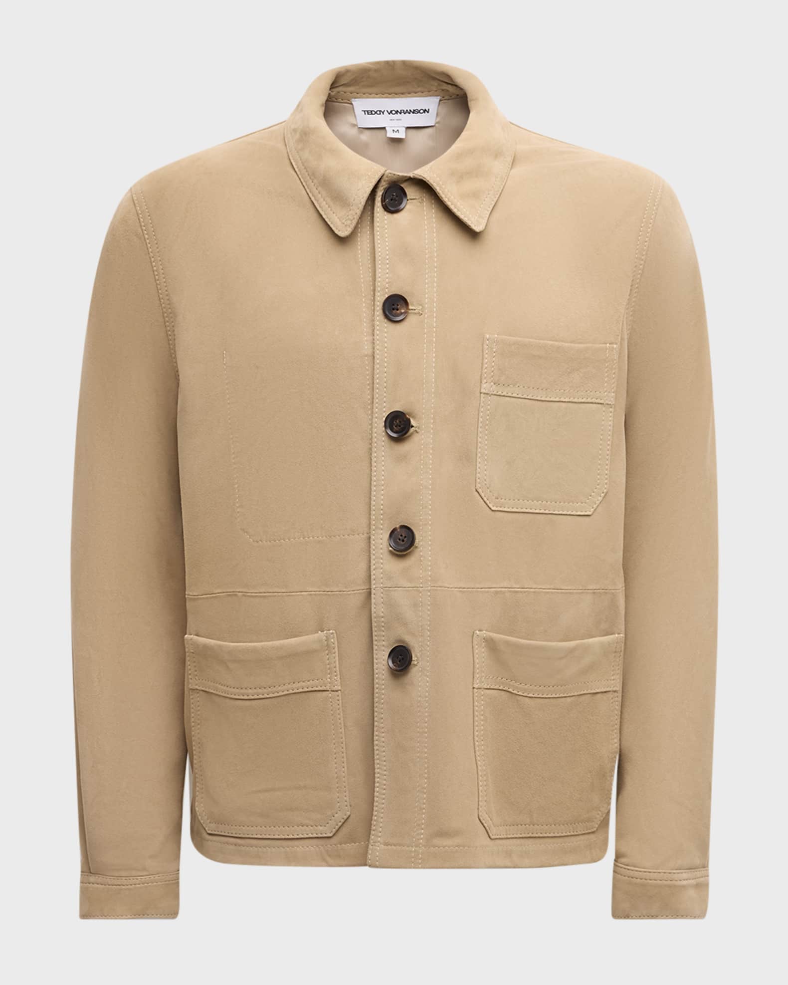 TEDDY VONRANSON Men's Suede Chore Coat