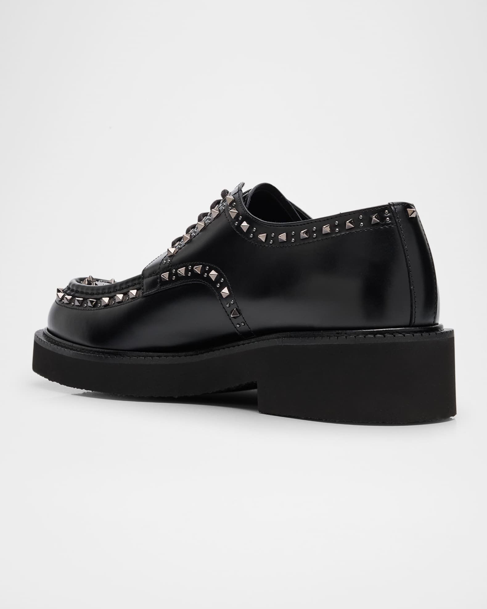 Valentino Garavani Men's Gentleglam Calfskin Derby Shoes
