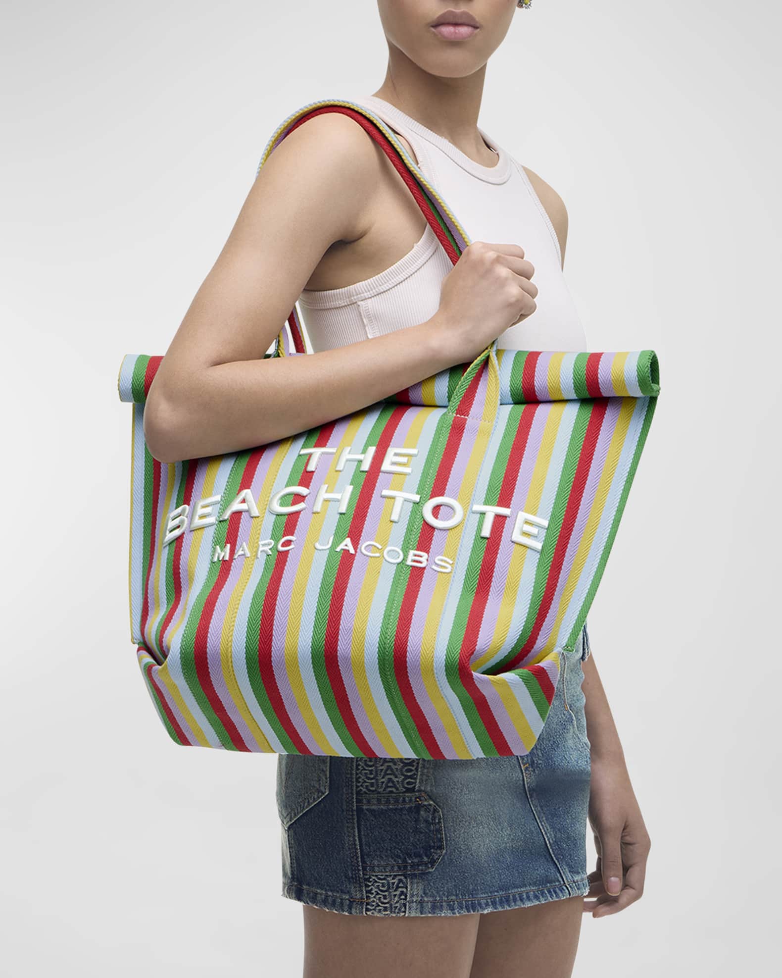 The Striped Jacquard Beach Tote Bag 1