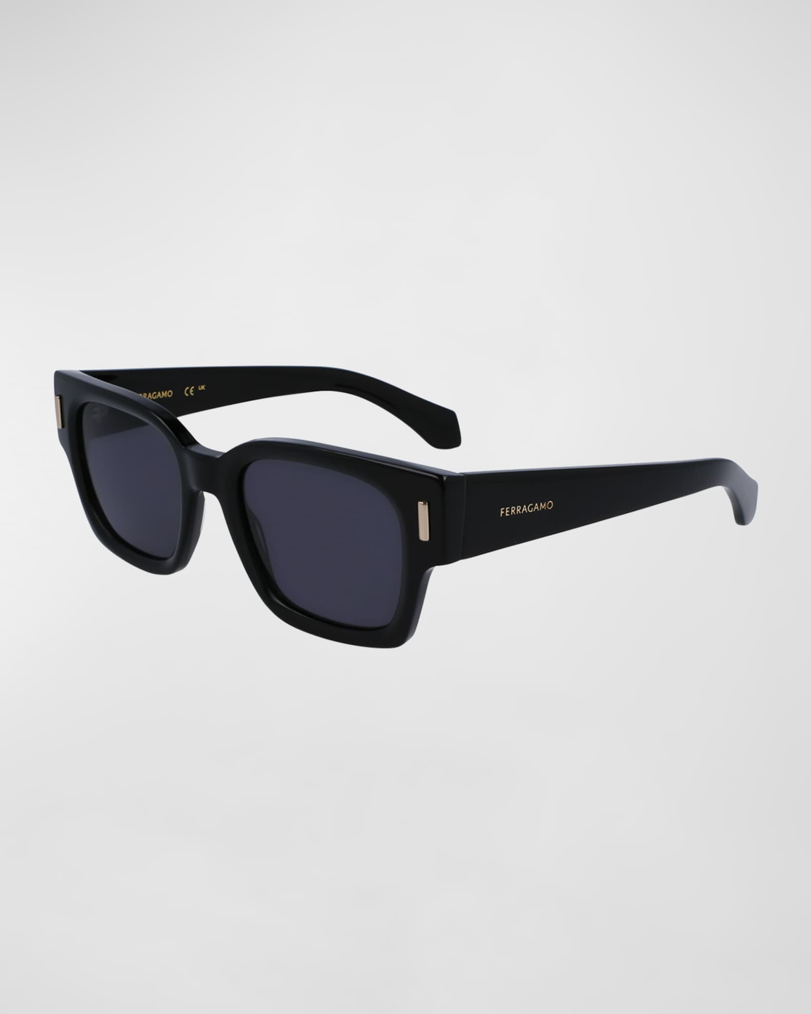 Men's Rivets Acetate Rectangle Sunglasses, 52mm 0