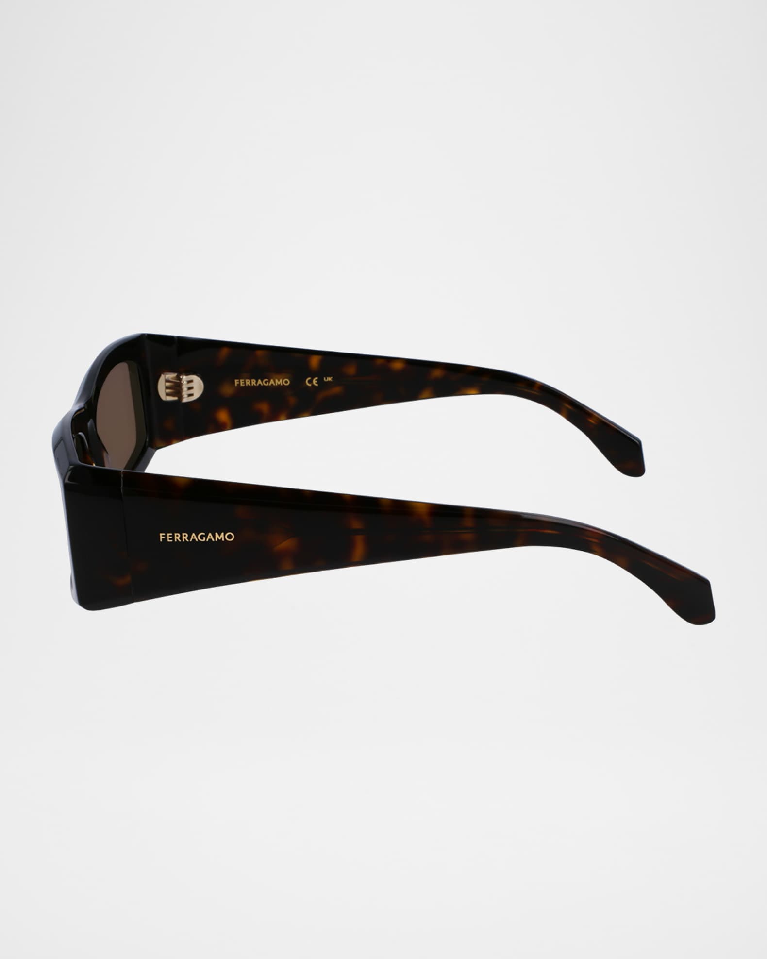 Ferragamo Men's Classic Logo Acetate Rectangle Sunglasses, 57mm