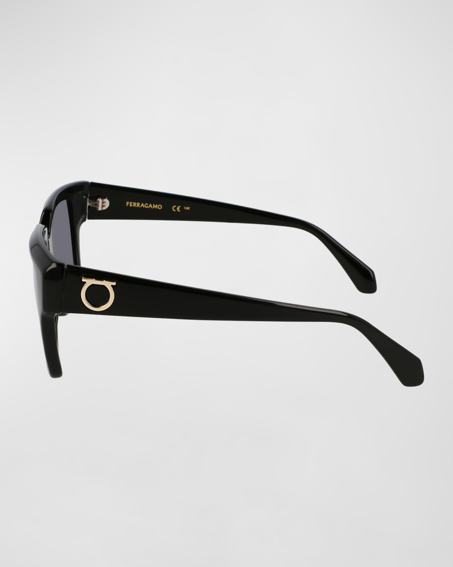 Ferragamo Gancini Acetate Square Sunglasses | Neiman Marcus