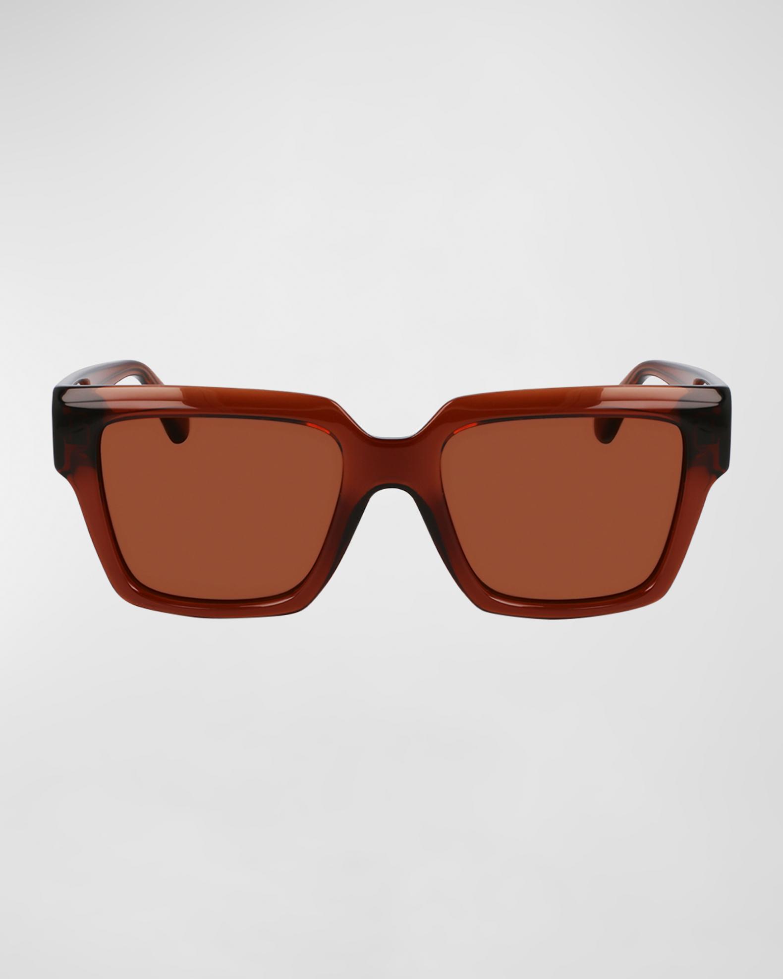 Salvatore Ferragamo Gancini Logo Oversize Sunglasses - Brown Sunglasses, NWOT Sunglasses - Men | Ferragamo main image 2