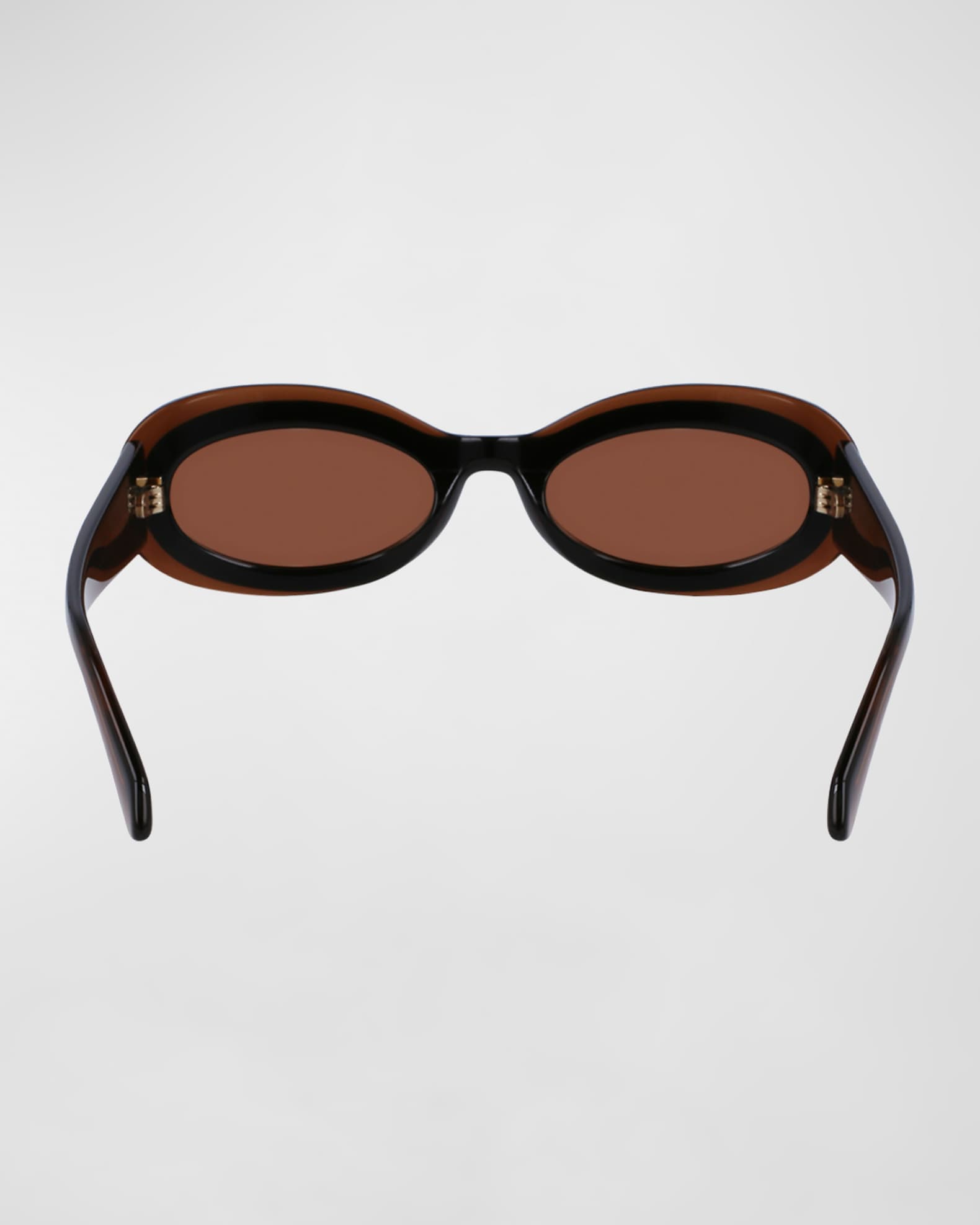 Ferragamo Classic Logo Acetate Oval Sunglasses | Neiman Marcus