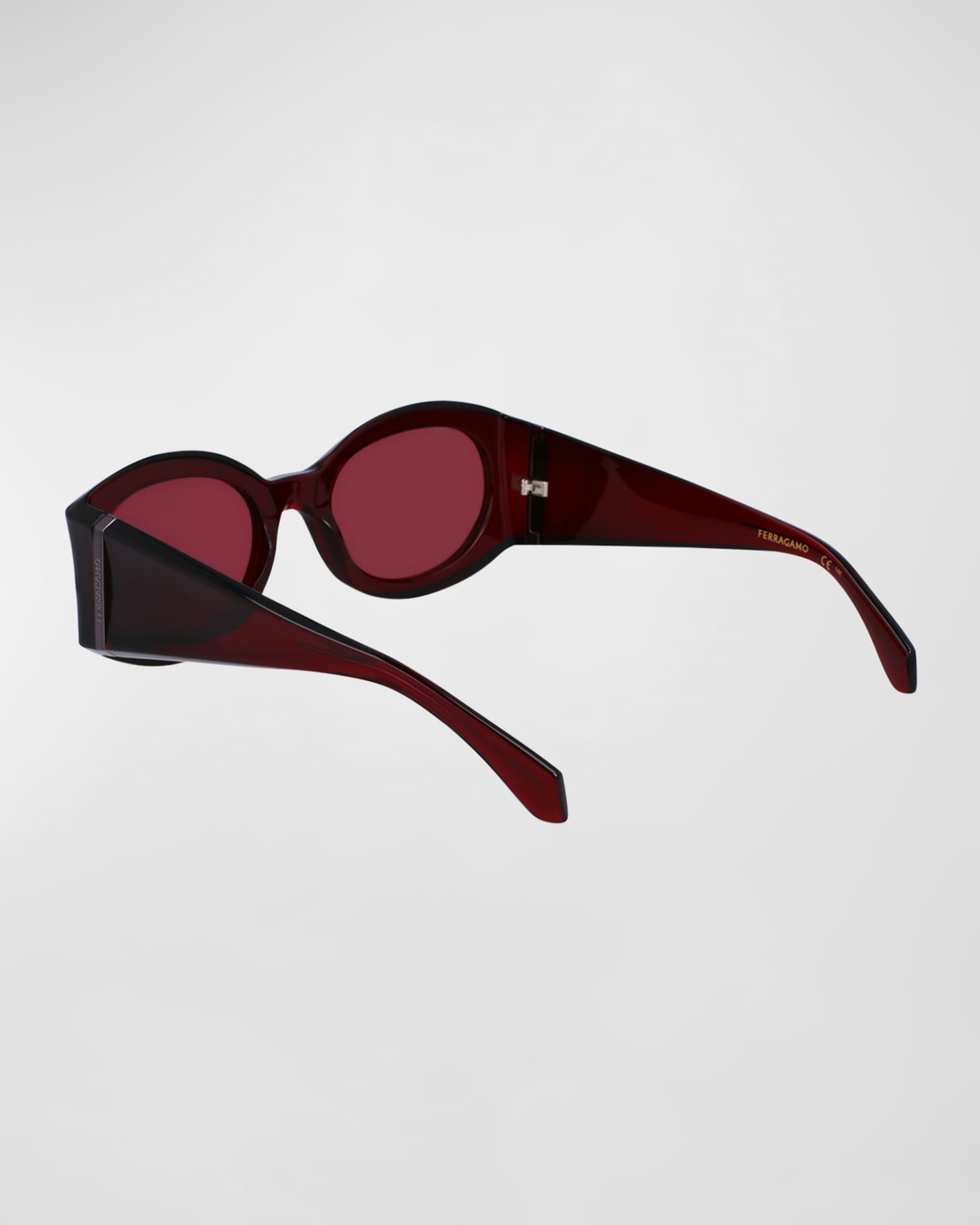 Sculptural Plastic Oval Sunglasses  1