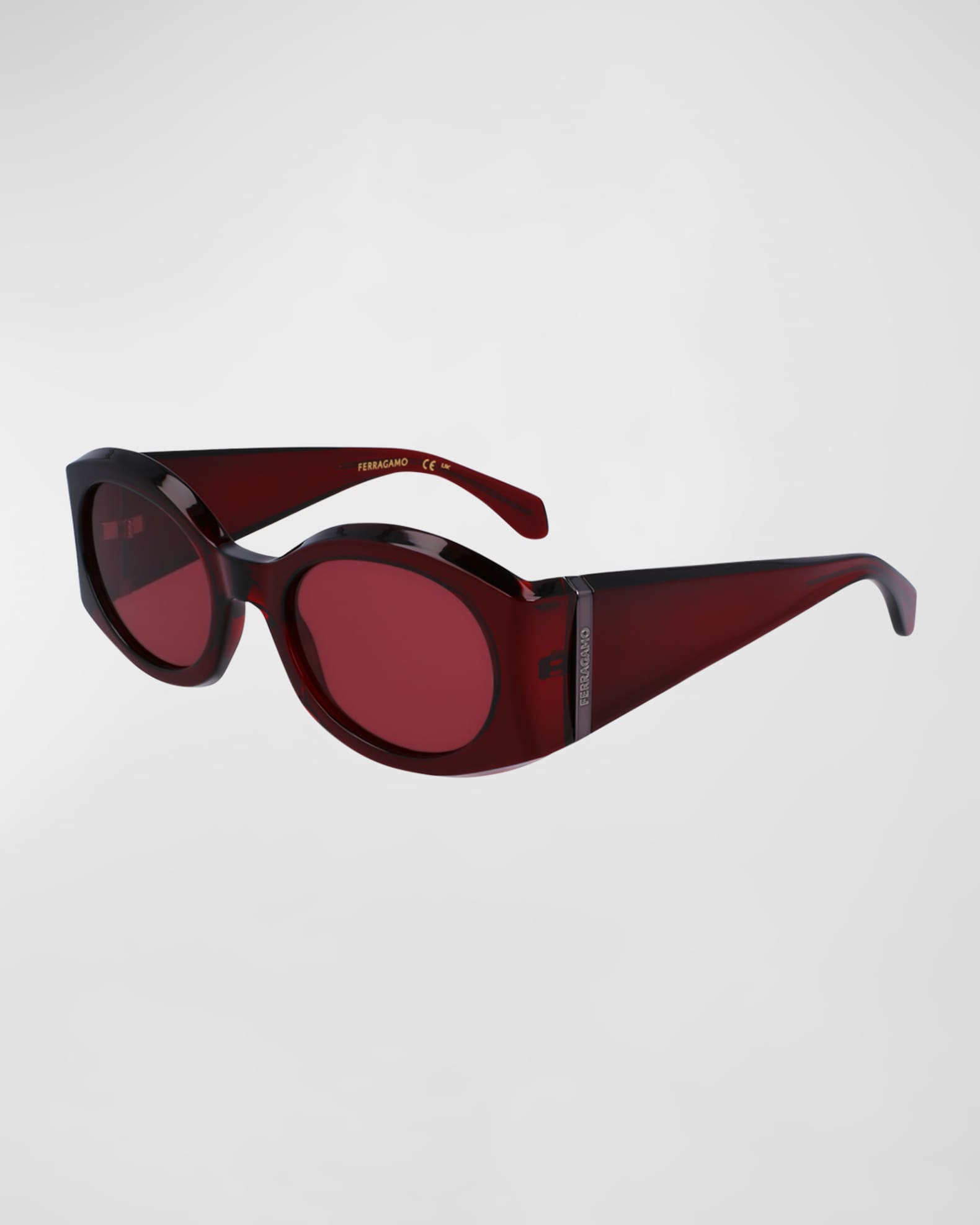 Sculptural Plastic Oval Sunglasses  0
