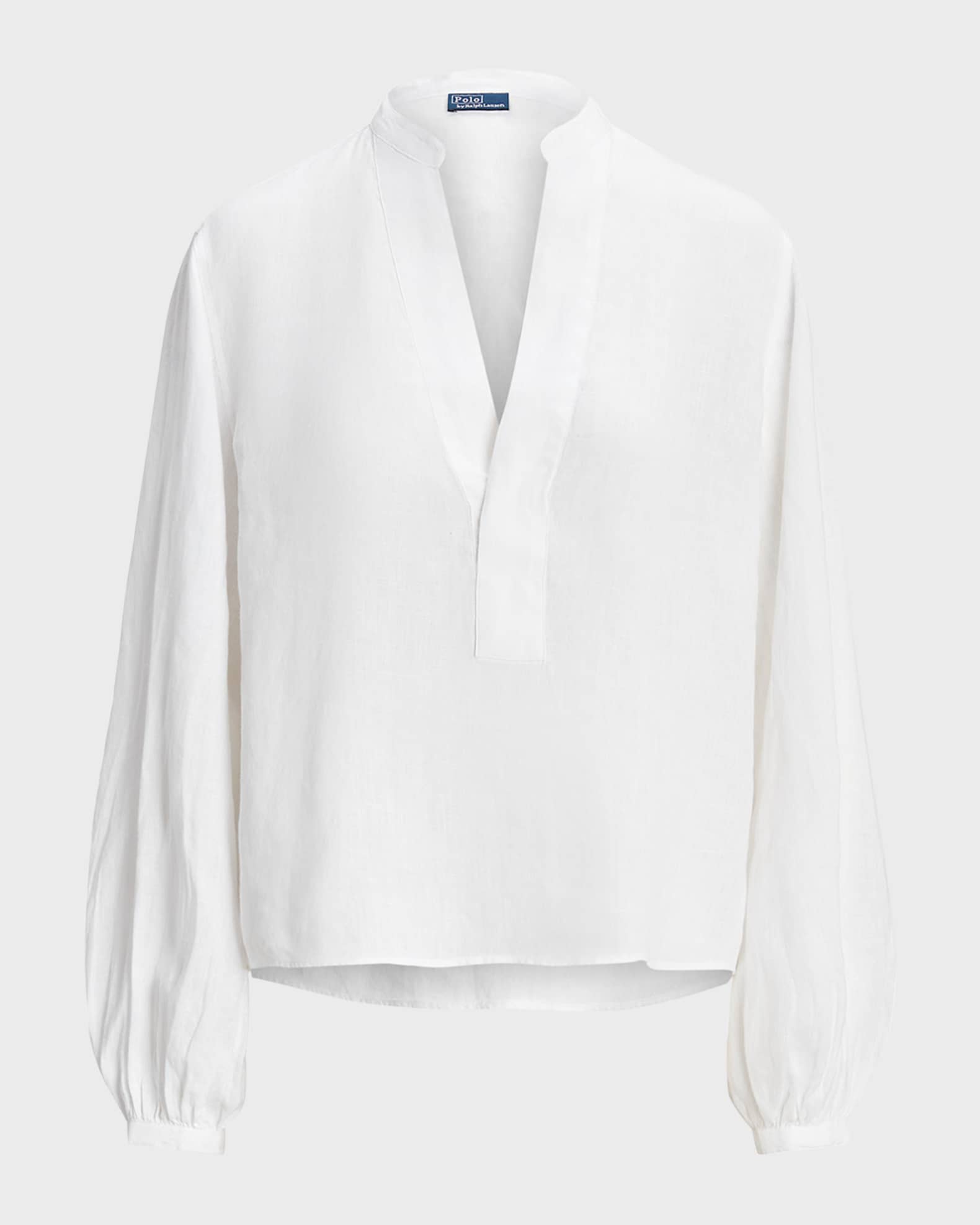 Polo Ralph Lauren Blouson-Sleeve Linen Blouse