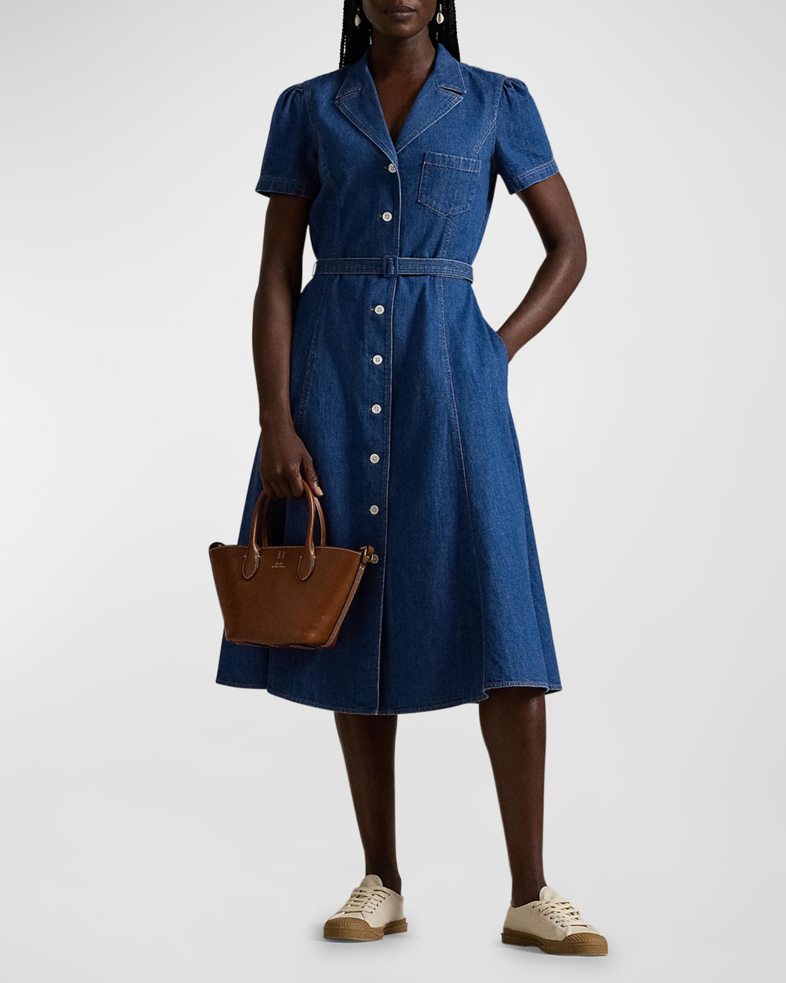 Lauren denim shift dress shop